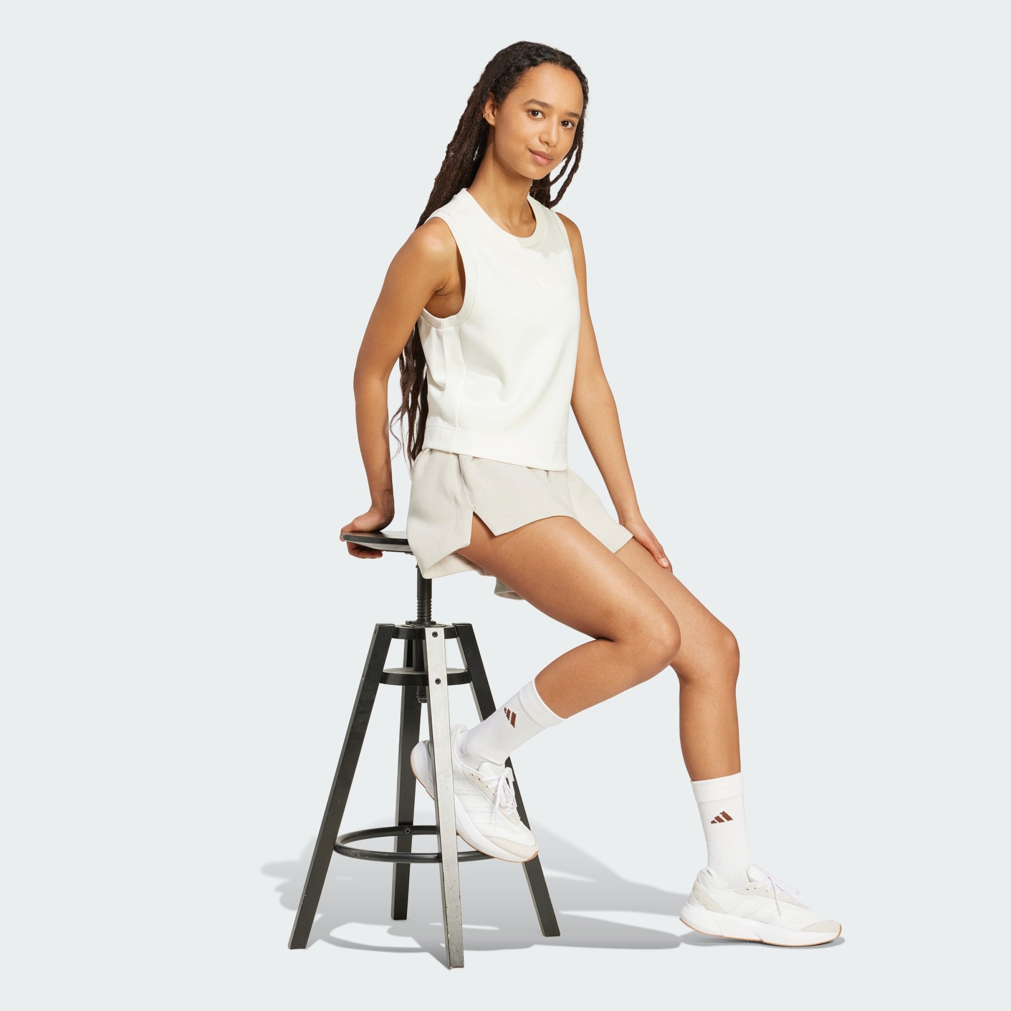 Adidas Women's Soft Lux All Szn White Tank