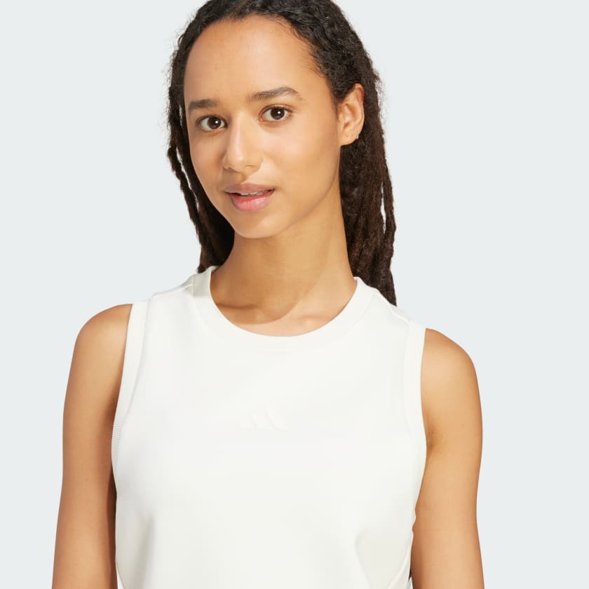 Adidas Women's Soft Lux All Szn White Tank