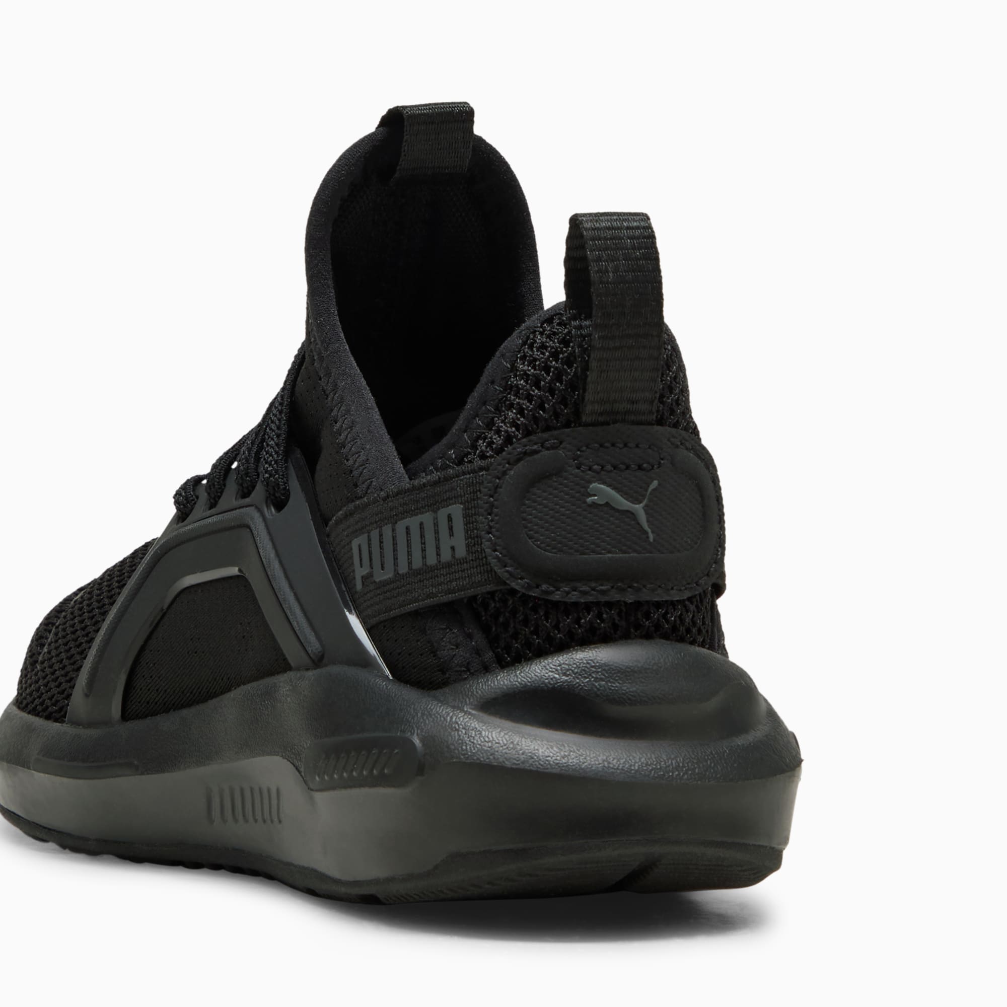 Puma Kid's Softride Enzo Triple Black Sneaker Shoes