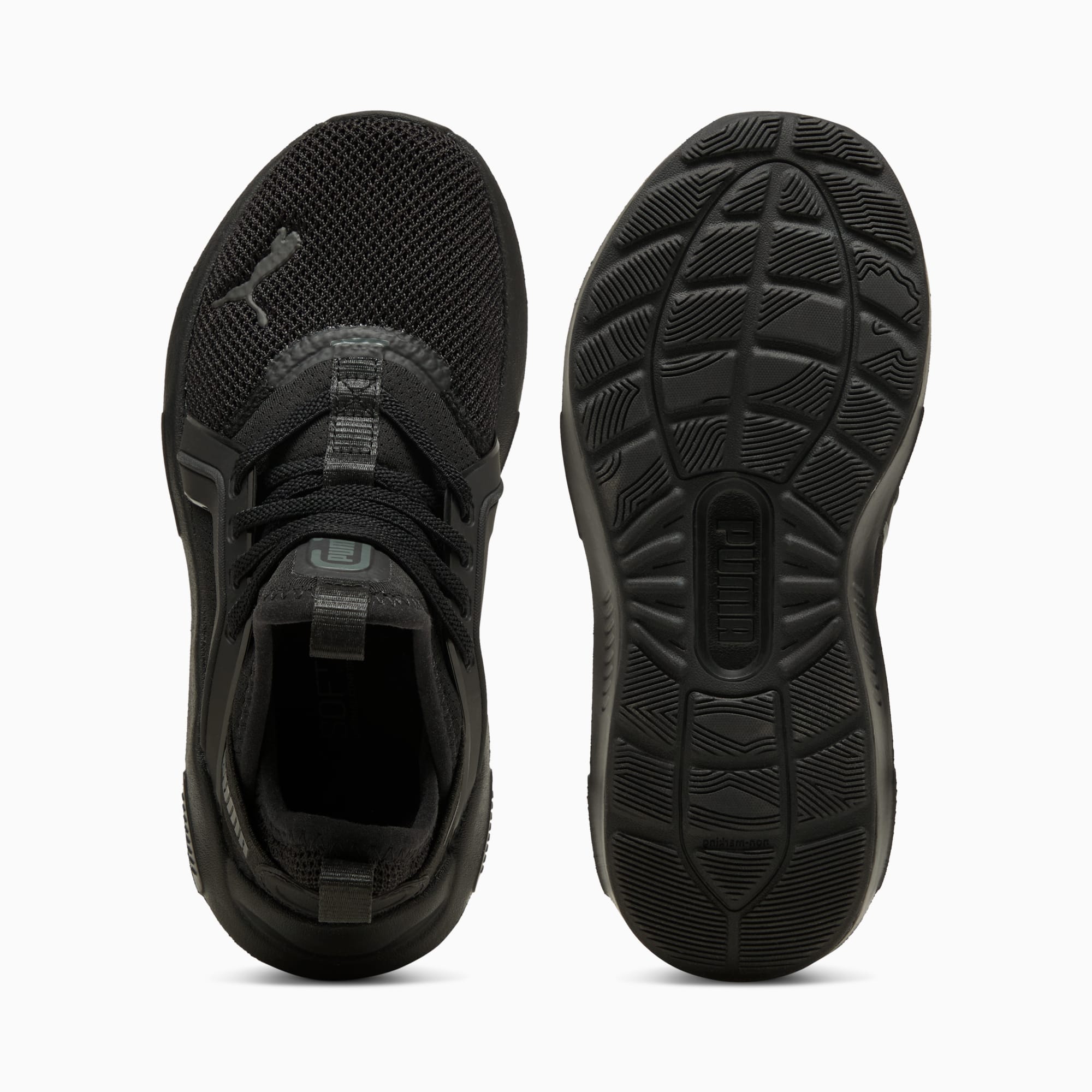 Puma Kid's Softride Enzo Triple Black Sneaker Shoes