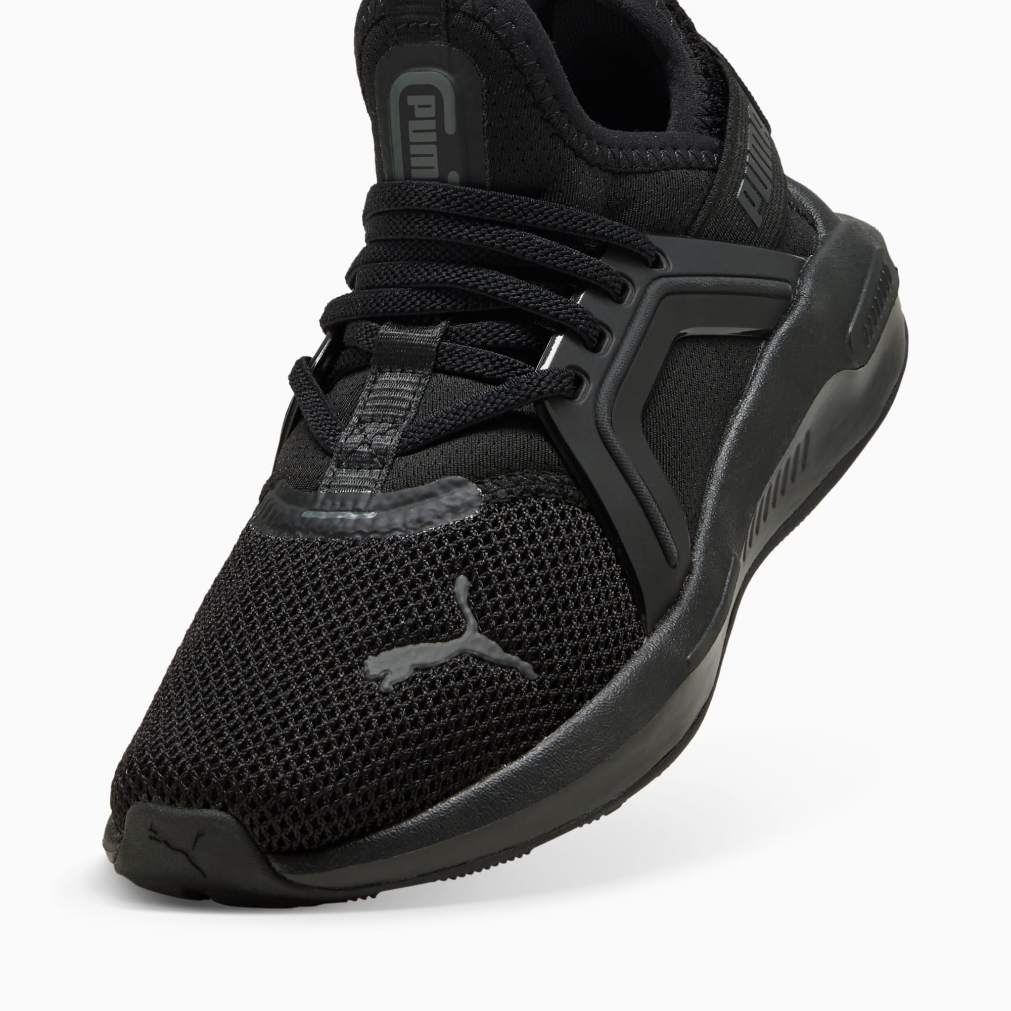 Puma Kid's Softride Enzo Triple Black Sneaker Shoes
