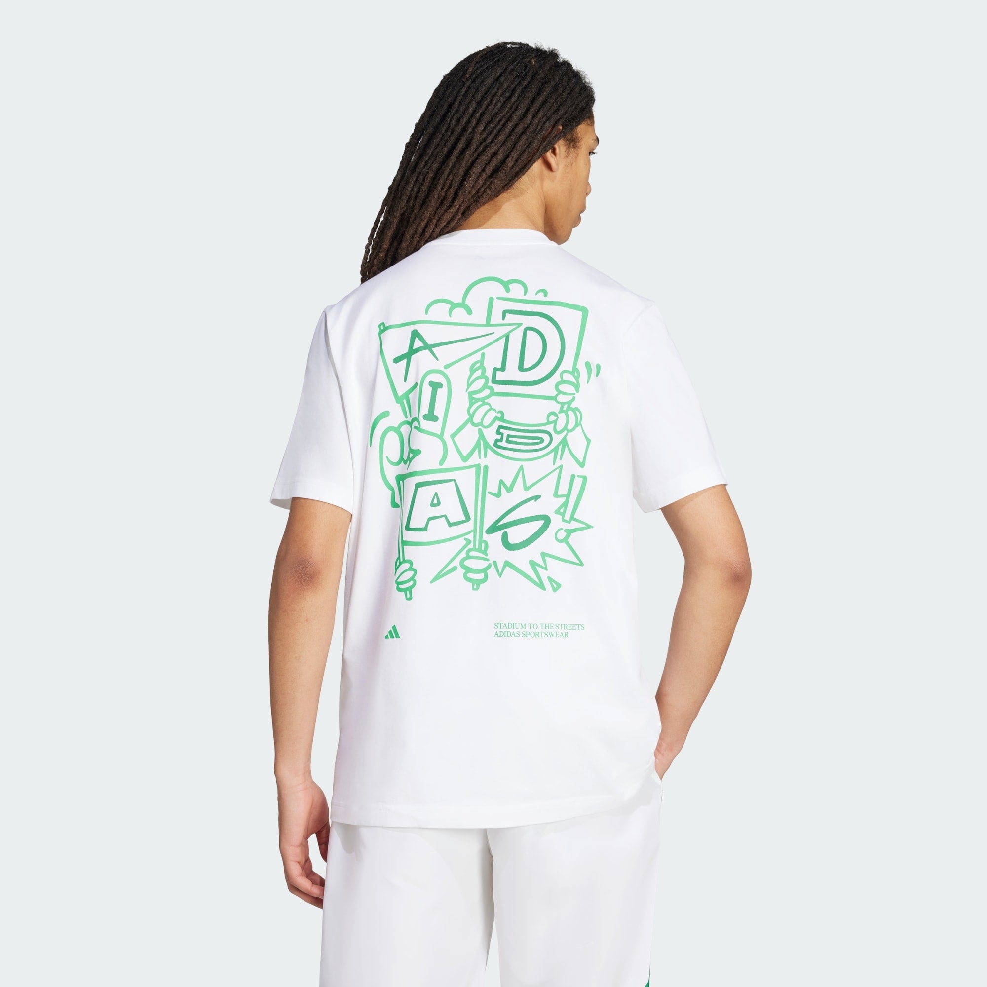 Adidas Men's Stadium Crowd Loose White Tee