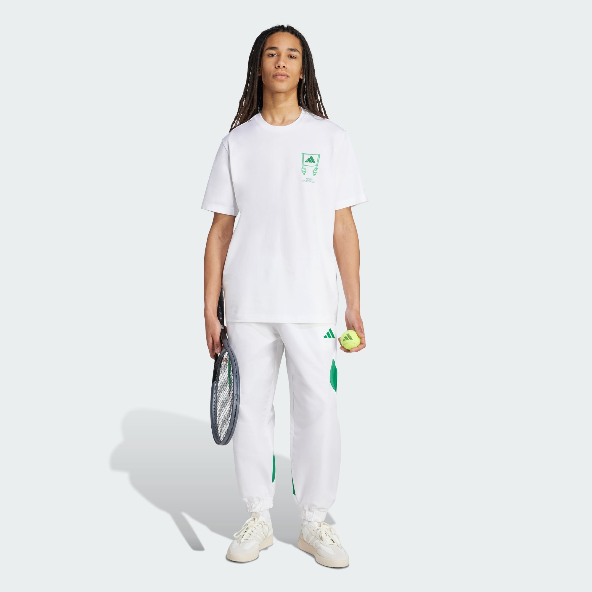 Adidas Men's Stadium Crowd Loose White Tee