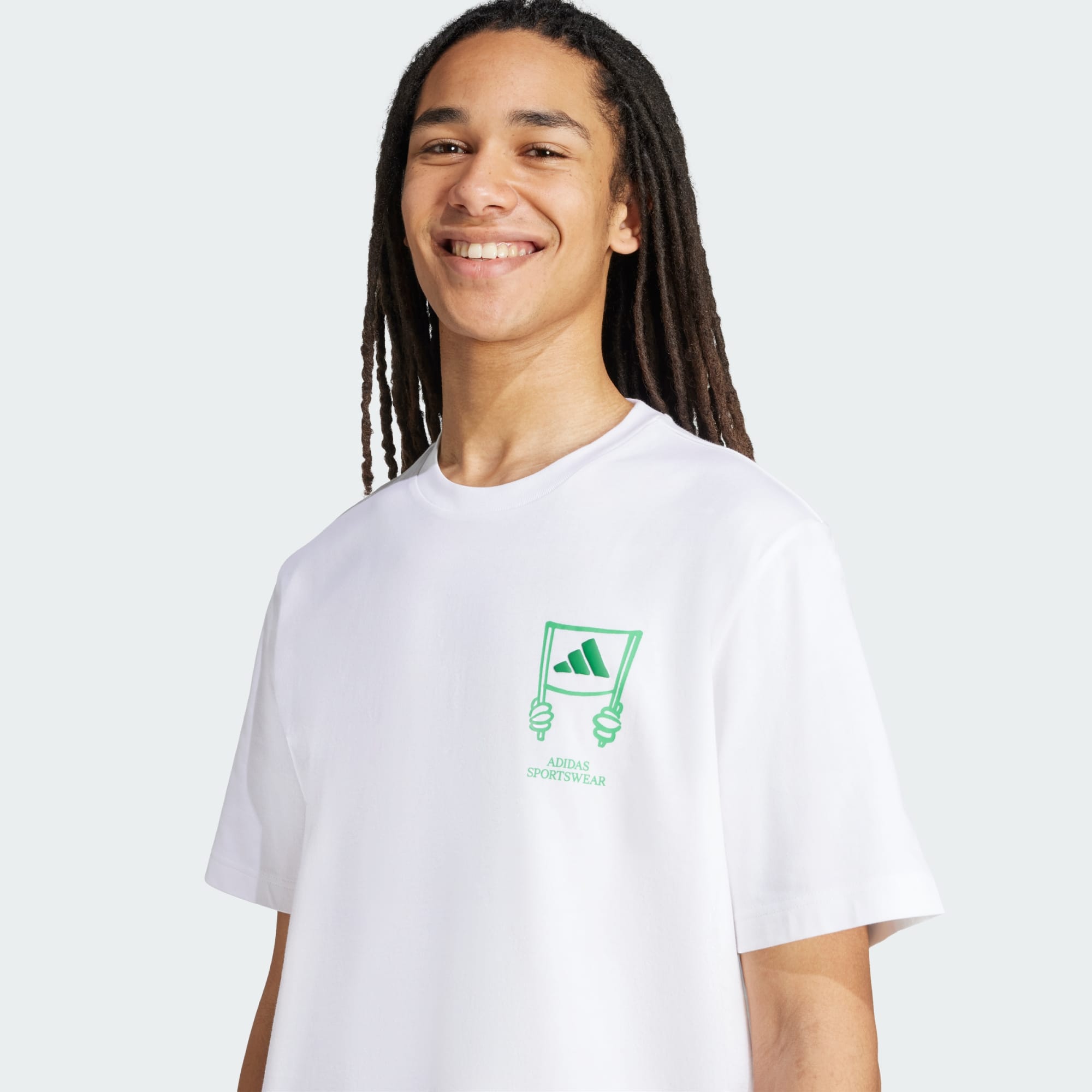 Adidas Men's Stadium Crowd Loose White Tee