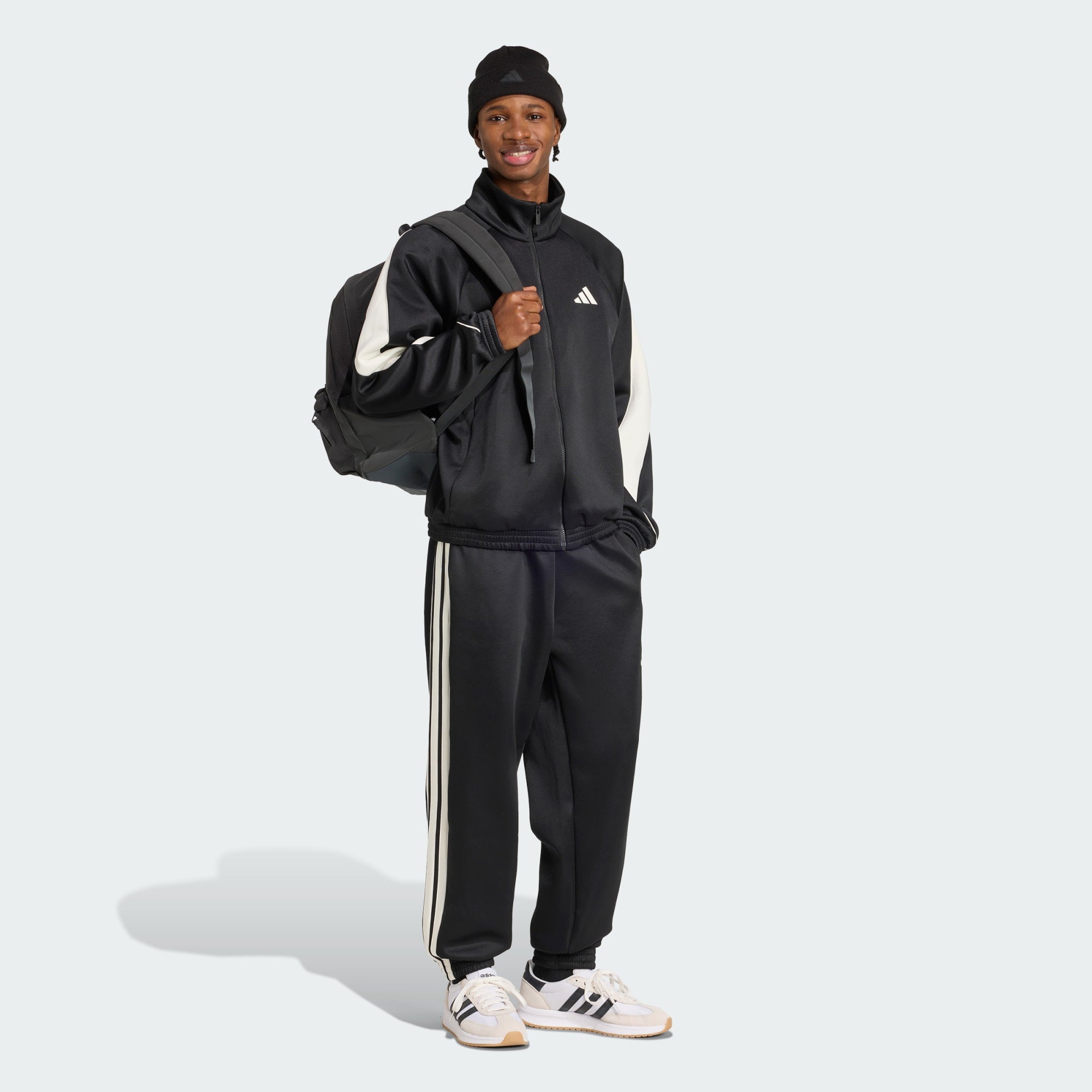 Adidas Men's Stadium Tracktop Black/White Jacket
