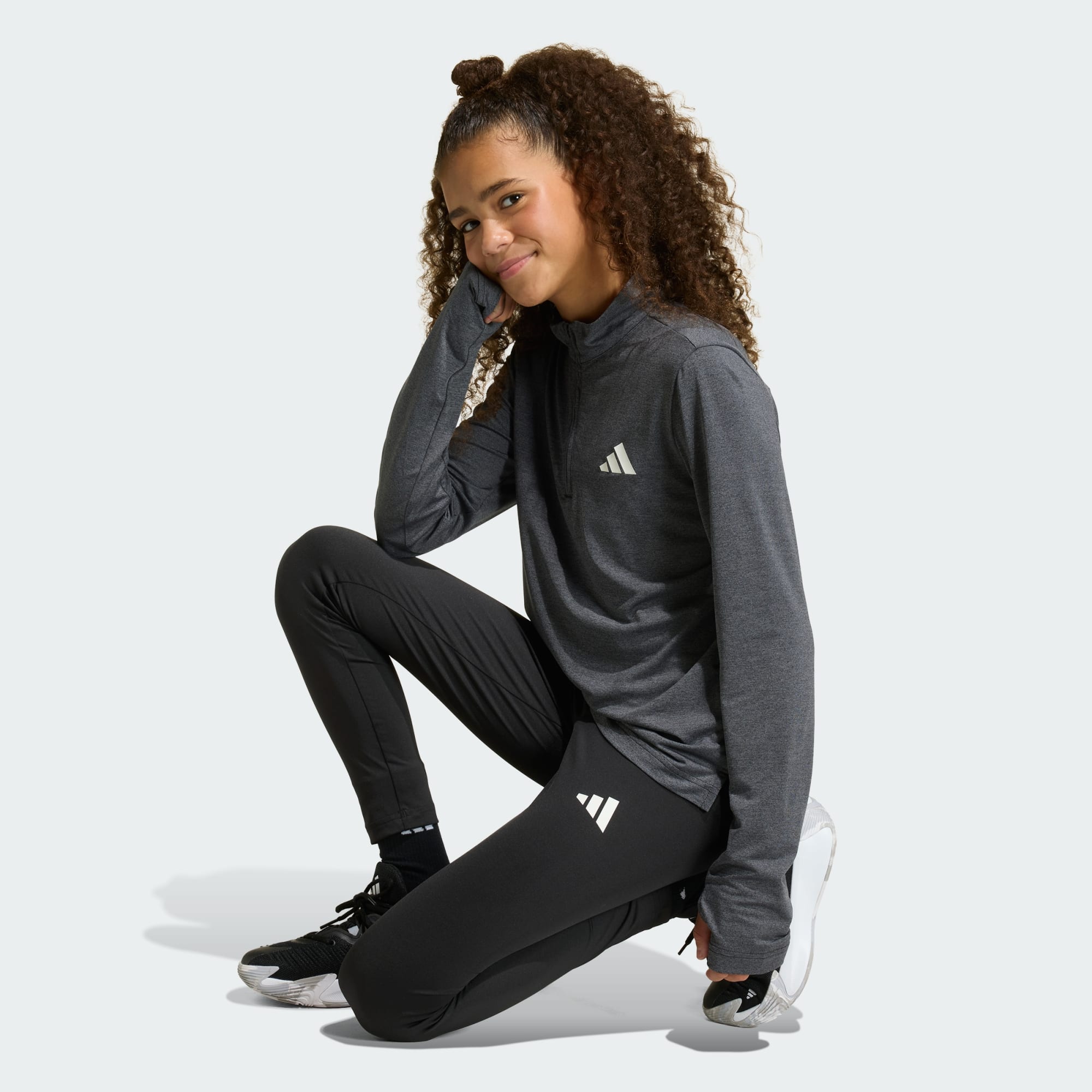 Adidas Kid's Train Essentials 3-Stripes Black Leggings