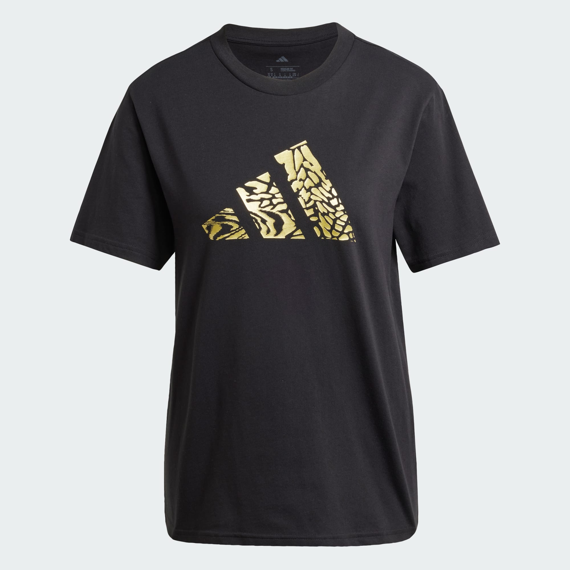 Adidas Women's Tech Metallic Graphic Black/Gold Tee