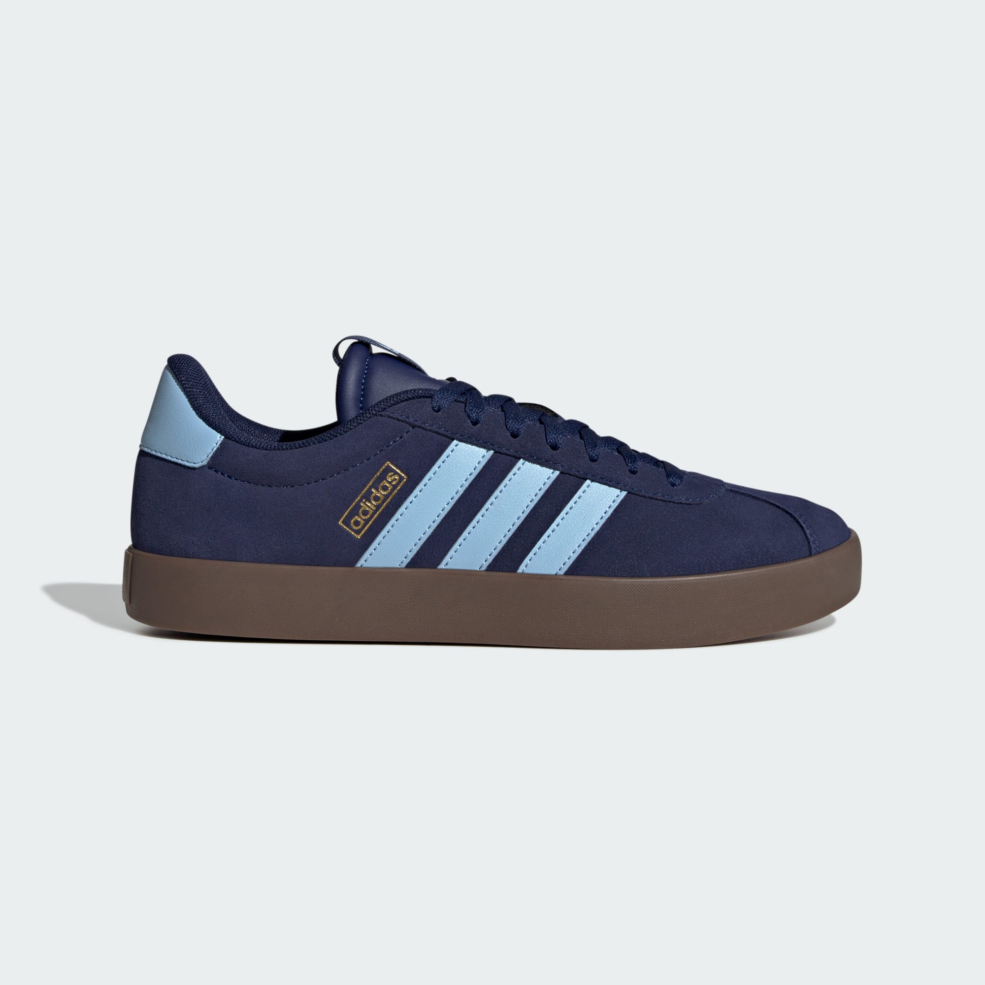 ADIDAS MEN'S VL COURT 3.0 BLUE/GUM SNEAKER SHOES