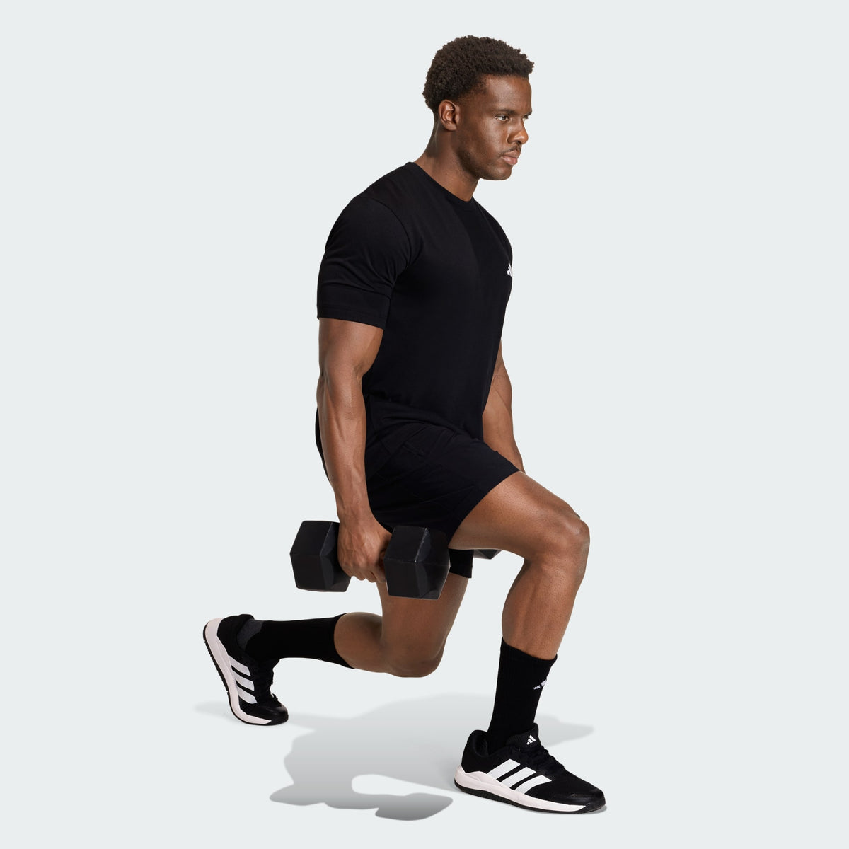 ADIDAS MEN'S WORKOUT ESSENTIALS FEELREADY BLACK TEE