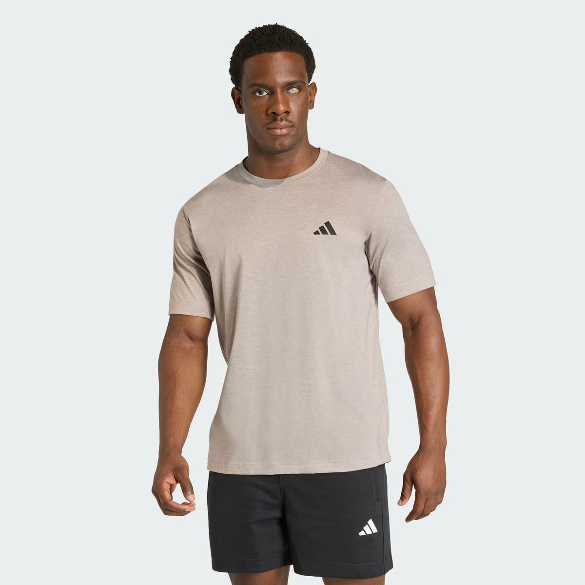 ADIDAS MEN'S WORKOUT ESSENTIALS FEELREADY GREY HEATHER TEE