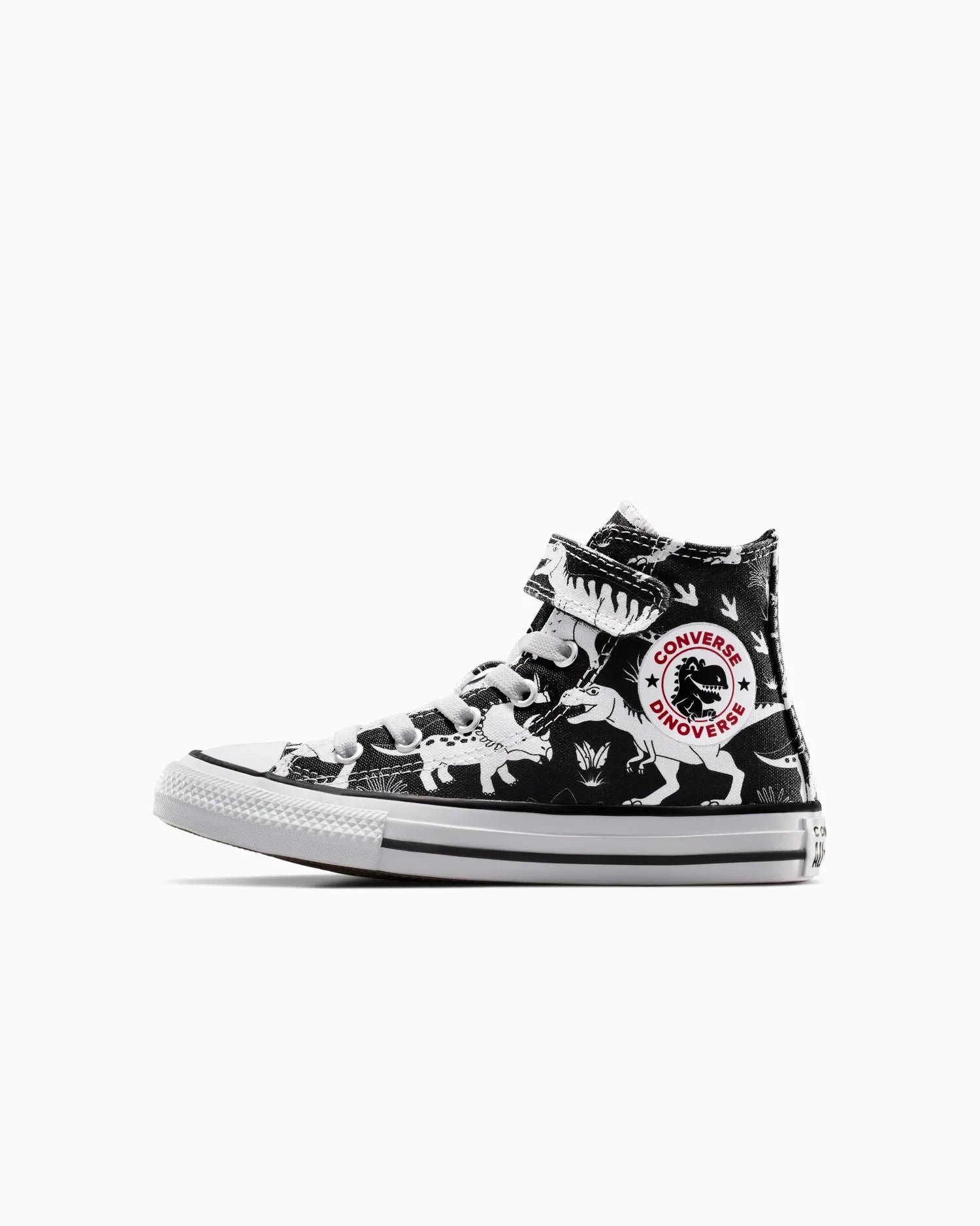 Converse Kid's All-Star Dino Party Black/White Sneaker Shoes