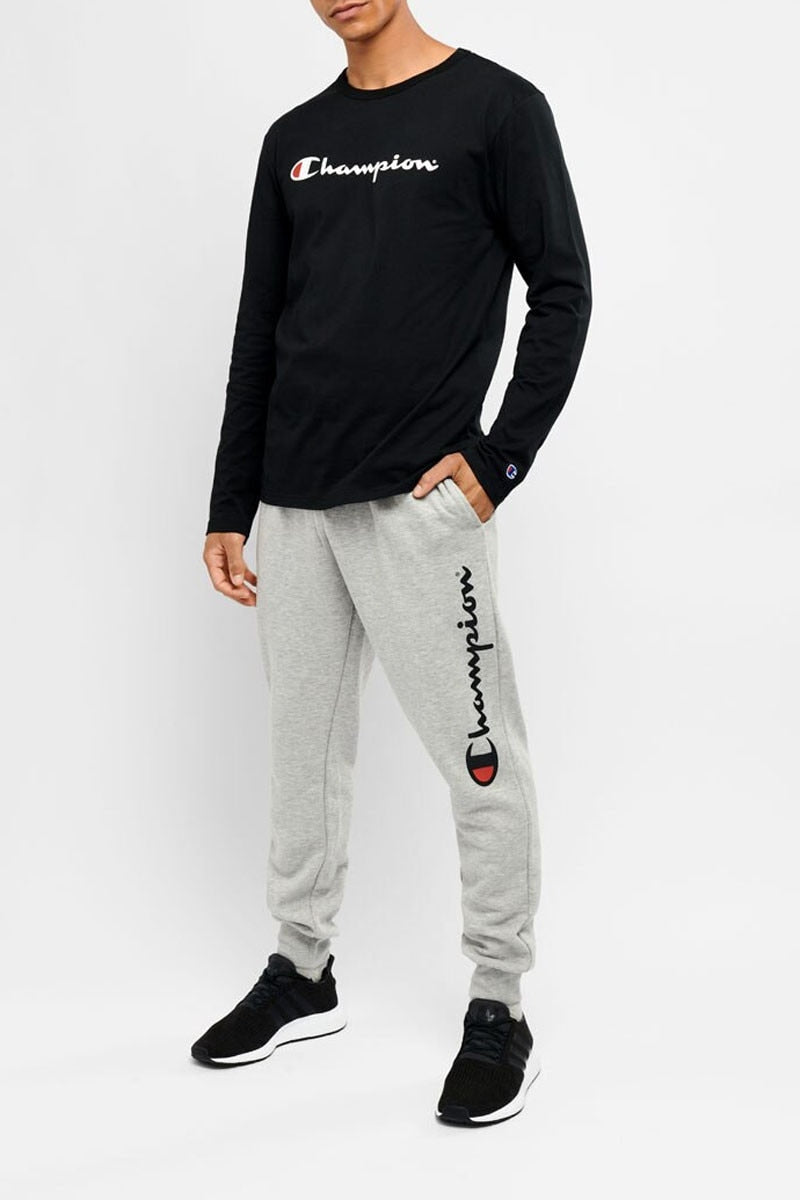 Champion Men's Script Grey Trackpant