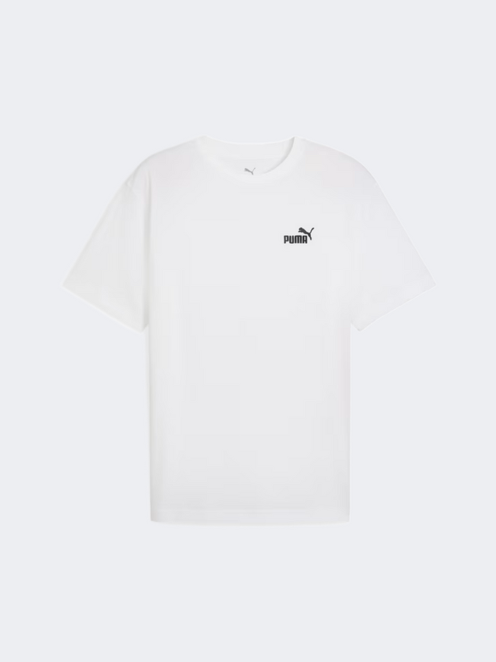Puma Men's Essentials Small Logo White Tee