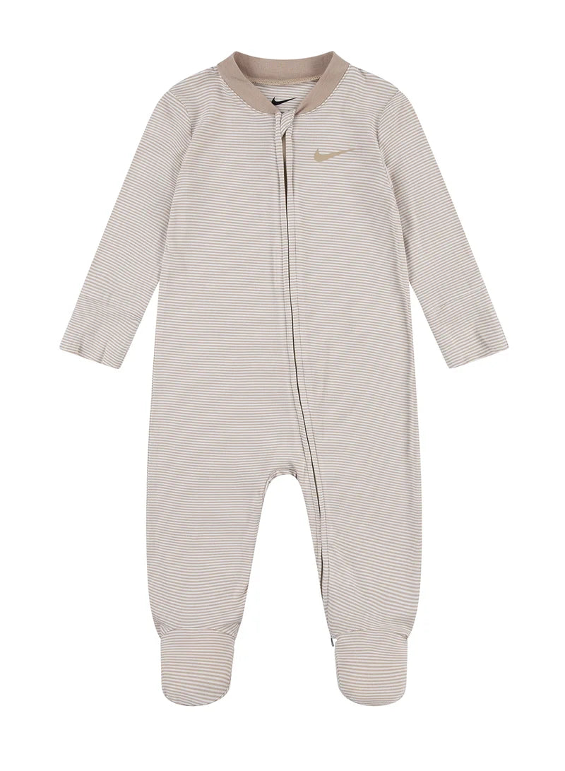 Nike Infants Striped Footed Beige Coverall