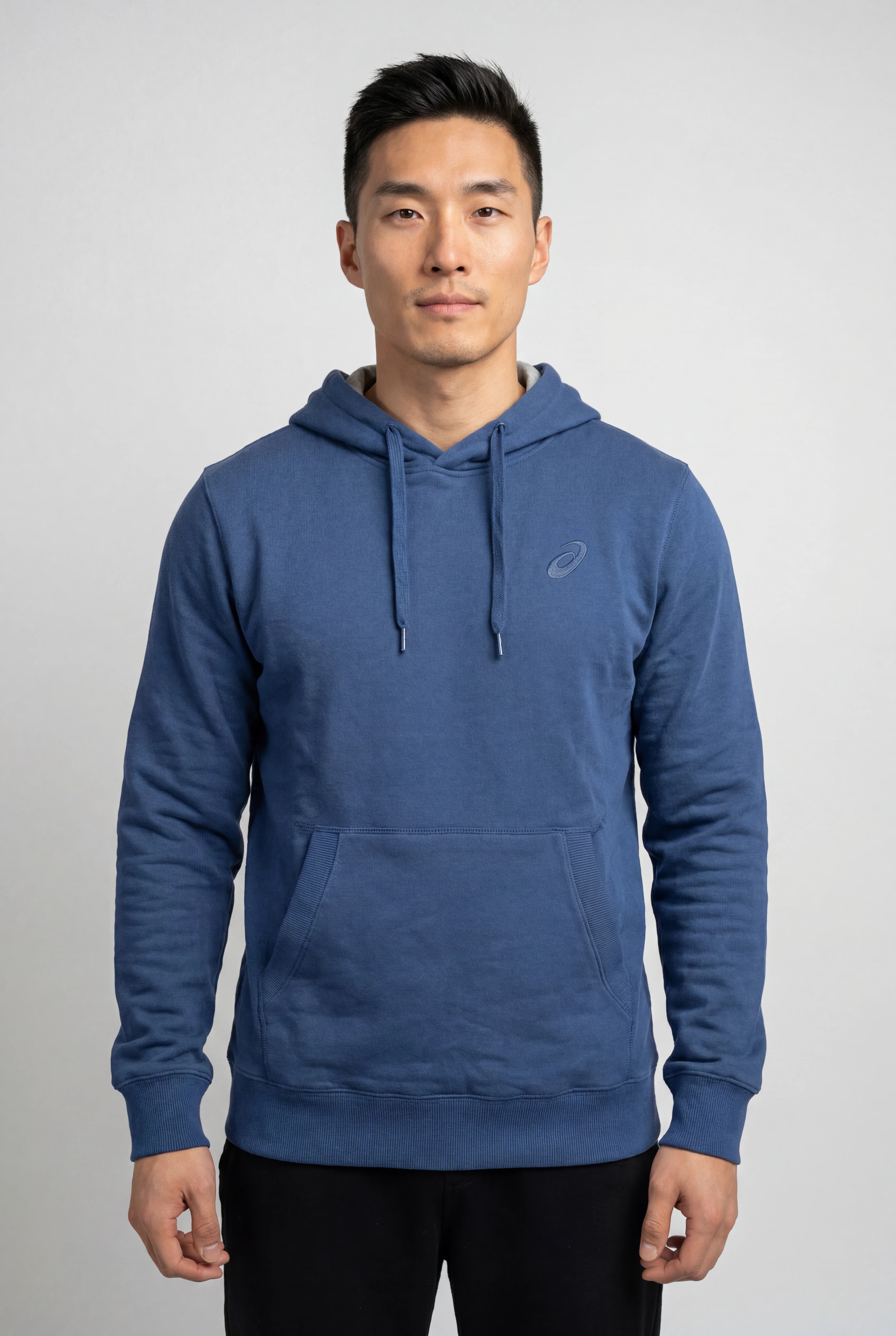 Asics Men's Fleece Blue Hoodie
