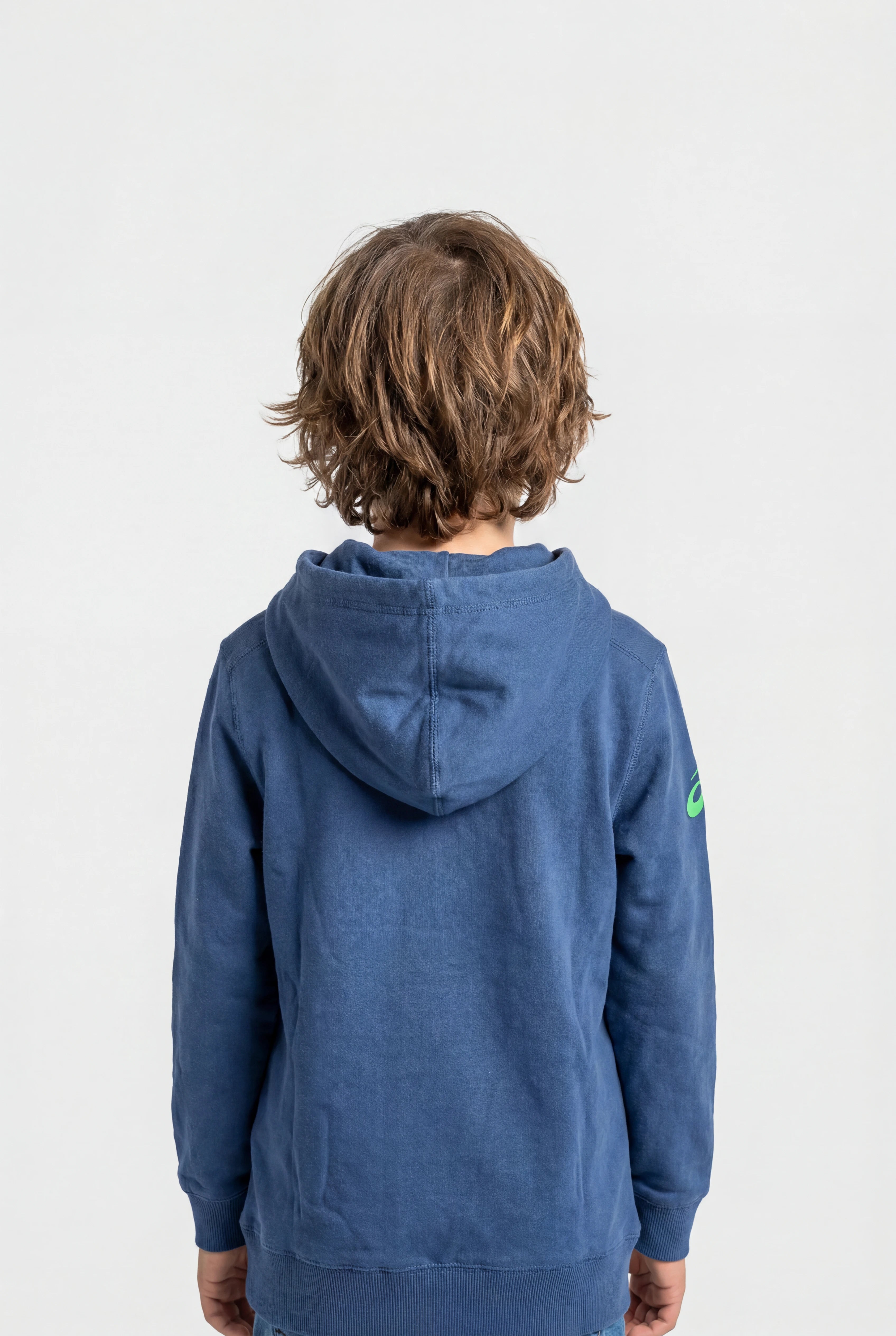 Asics Kid's Fleece Blue/Green Hoodie