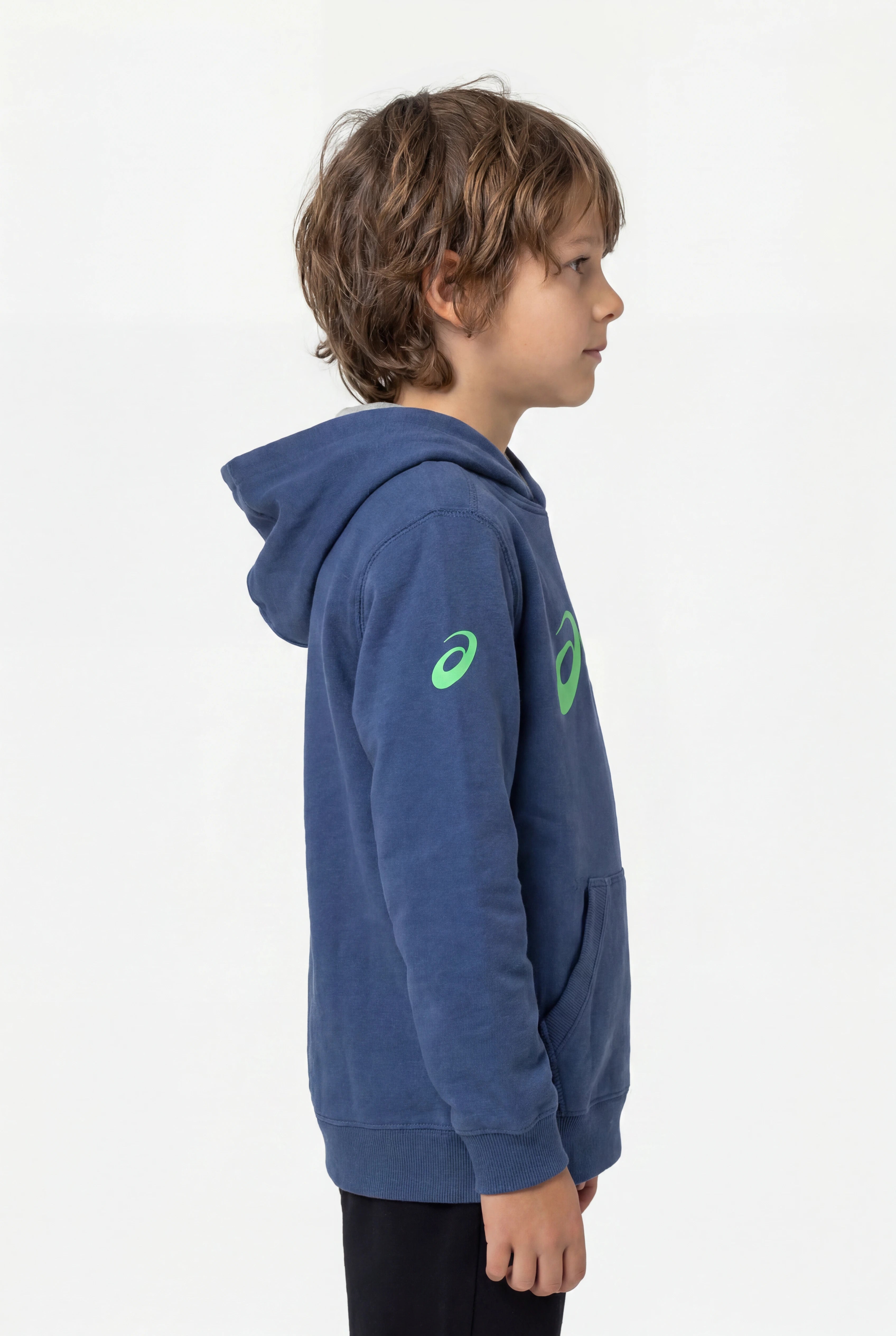 Asics Kid's Fleece Blue/Green Hoodie