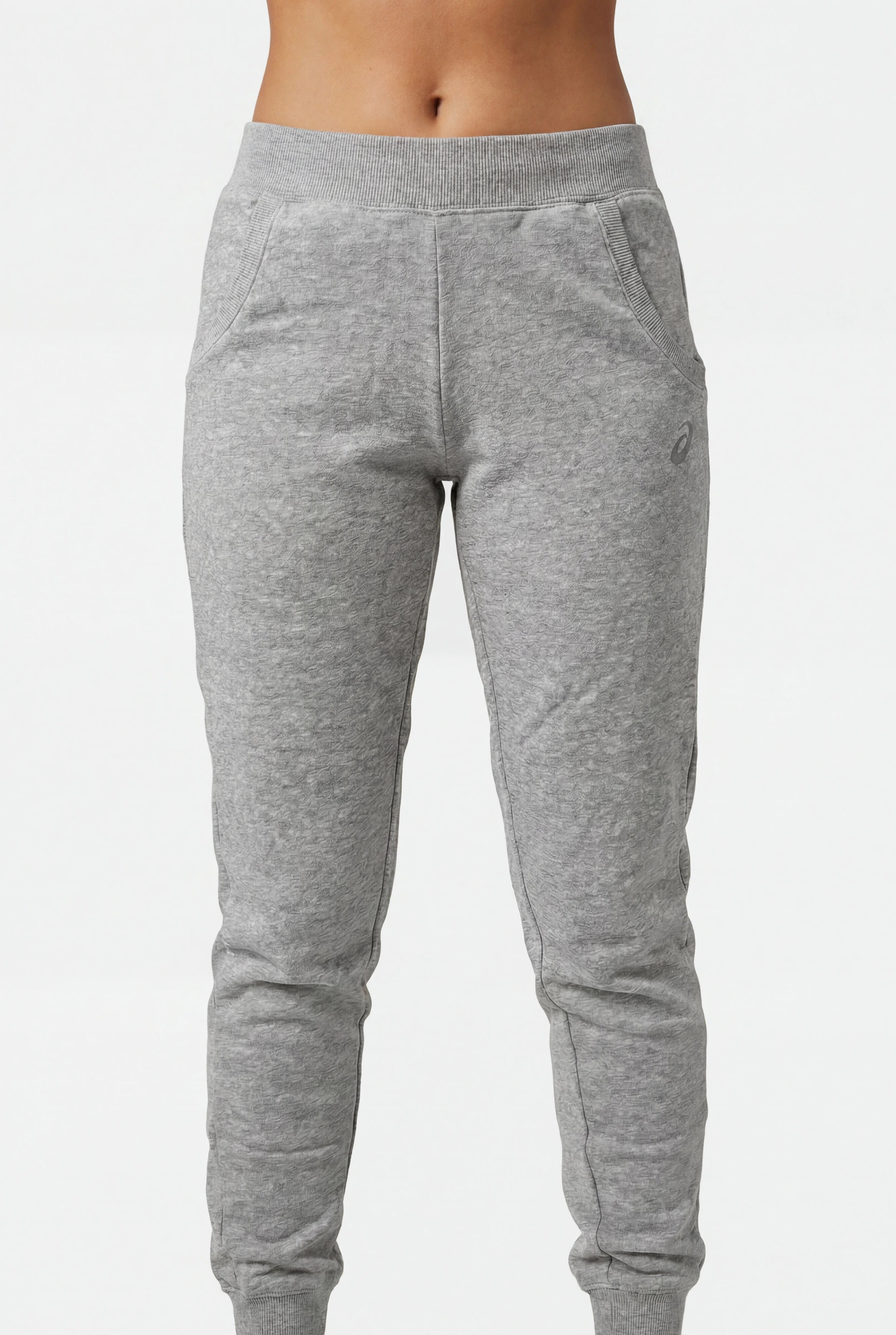 ASICS WOMEN'S FLEECE CUFF GREY TRACKPANTS
