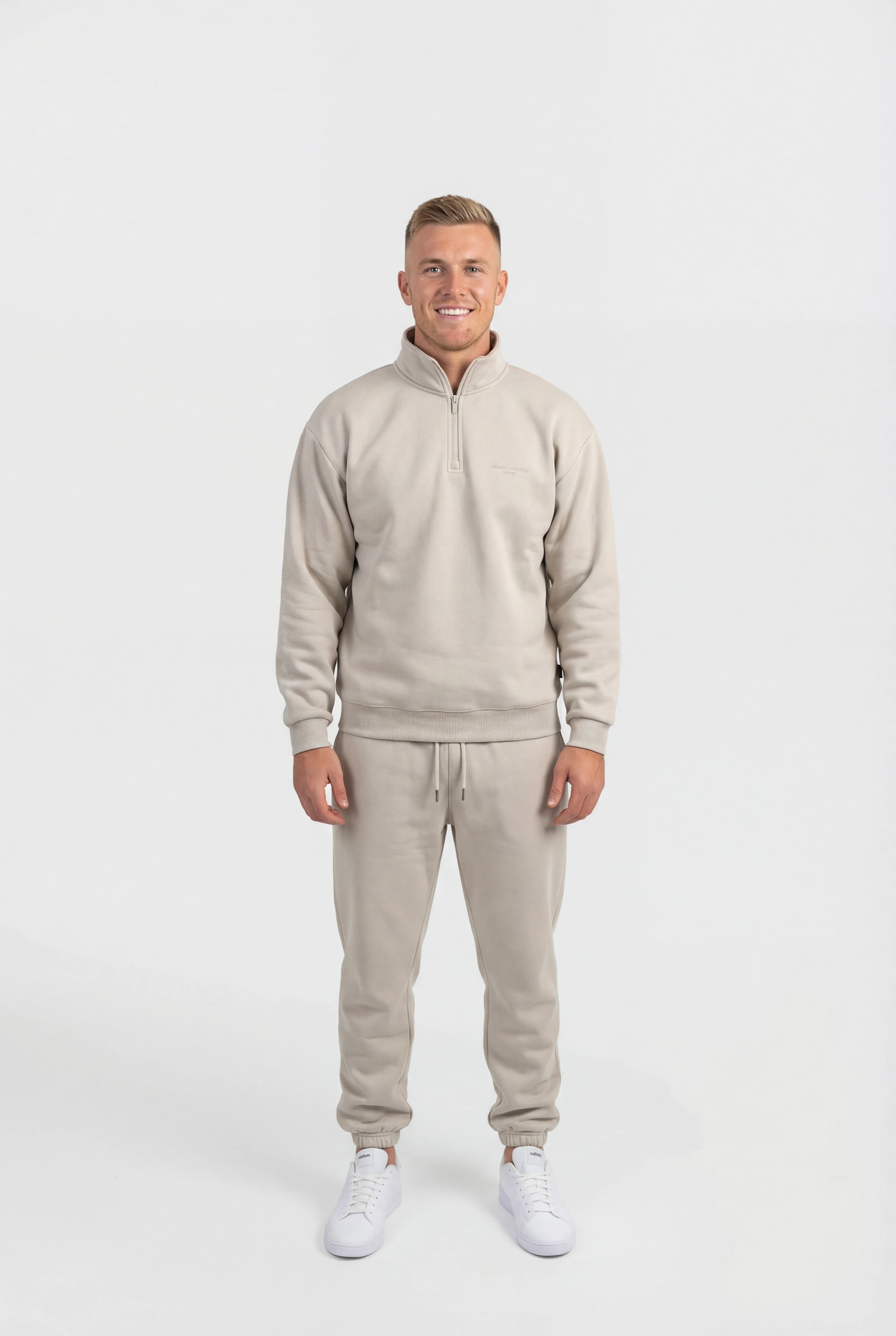 Insport Mens Denver Quarter Zip Top Antartica