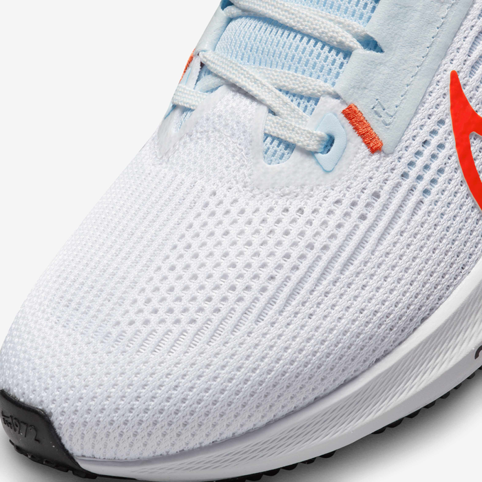 NIKE WOMEN'S AIR ZOOM PEGASUS 40 WHITE/ORANGE RUNNING SHOES