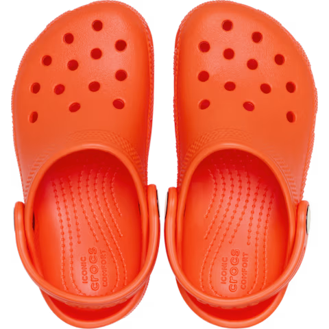 CROCS KID'S CLASSIC SHOCKING ORANGE CLOG