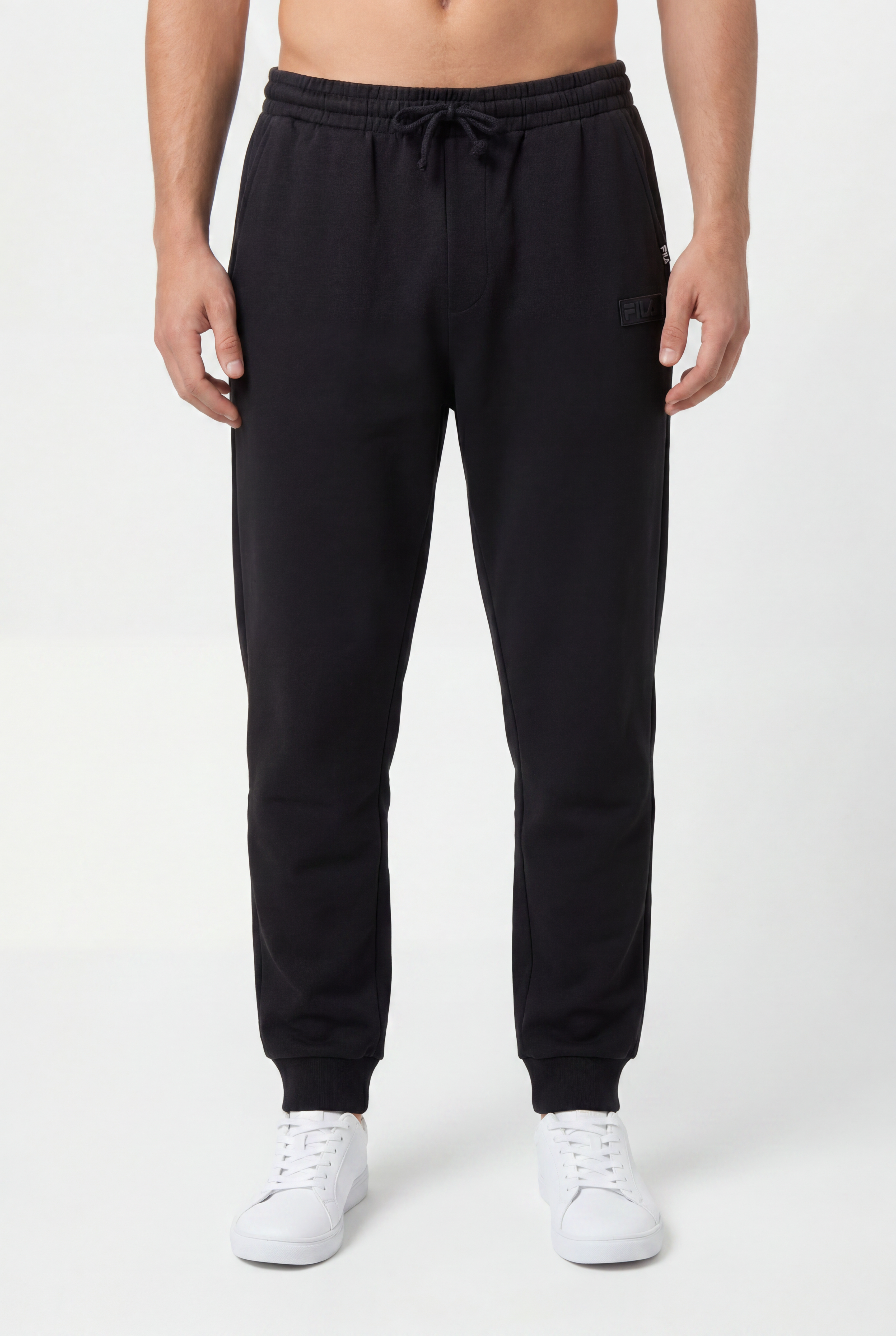 Fila Mens Byron Fleece Black Trackpants