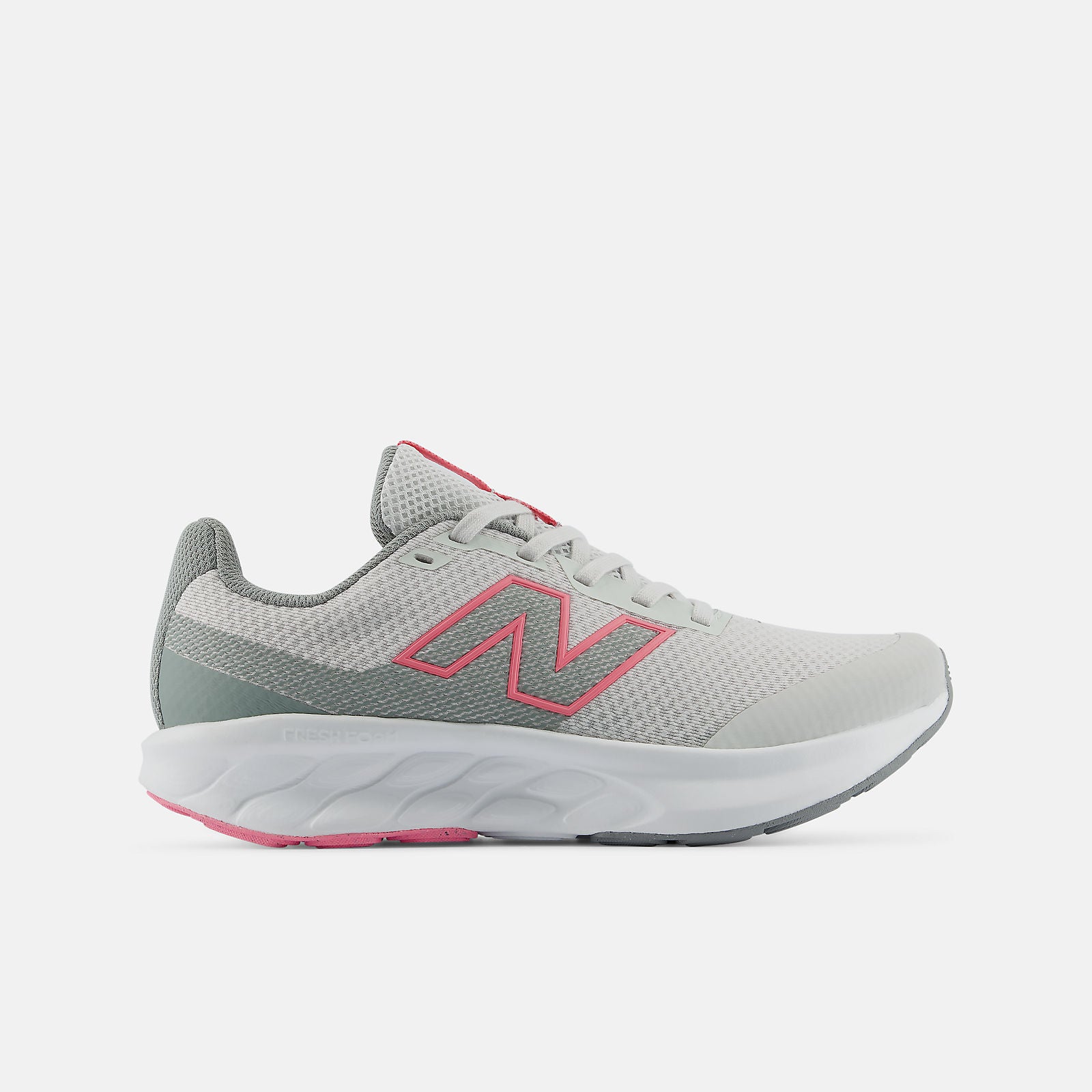 NEW BALANCE KIDS 520 LACE GREY/PINK RUNNING SHOES