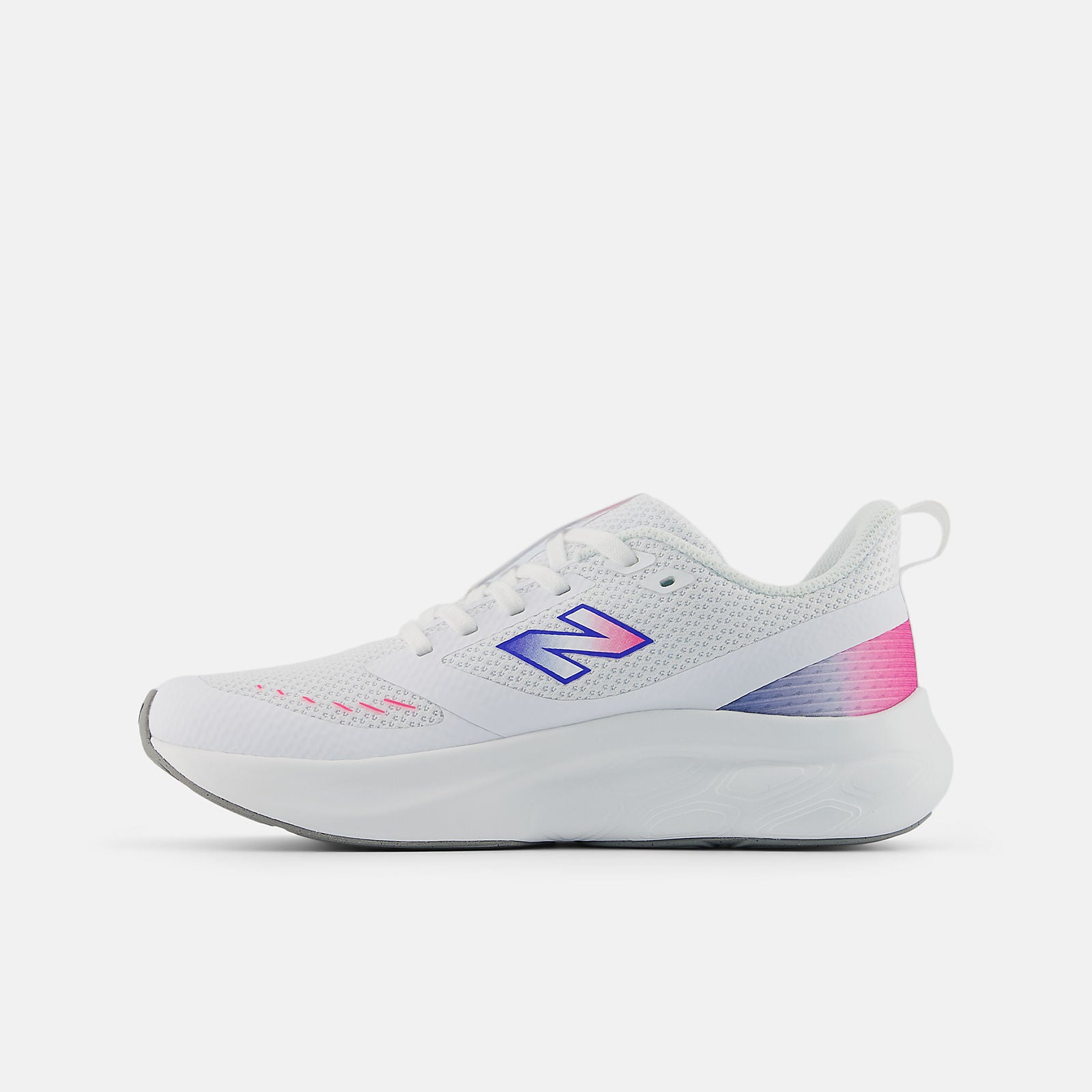 New Balance Kid's 625 Lace White/Pink/Blue Running Shoes