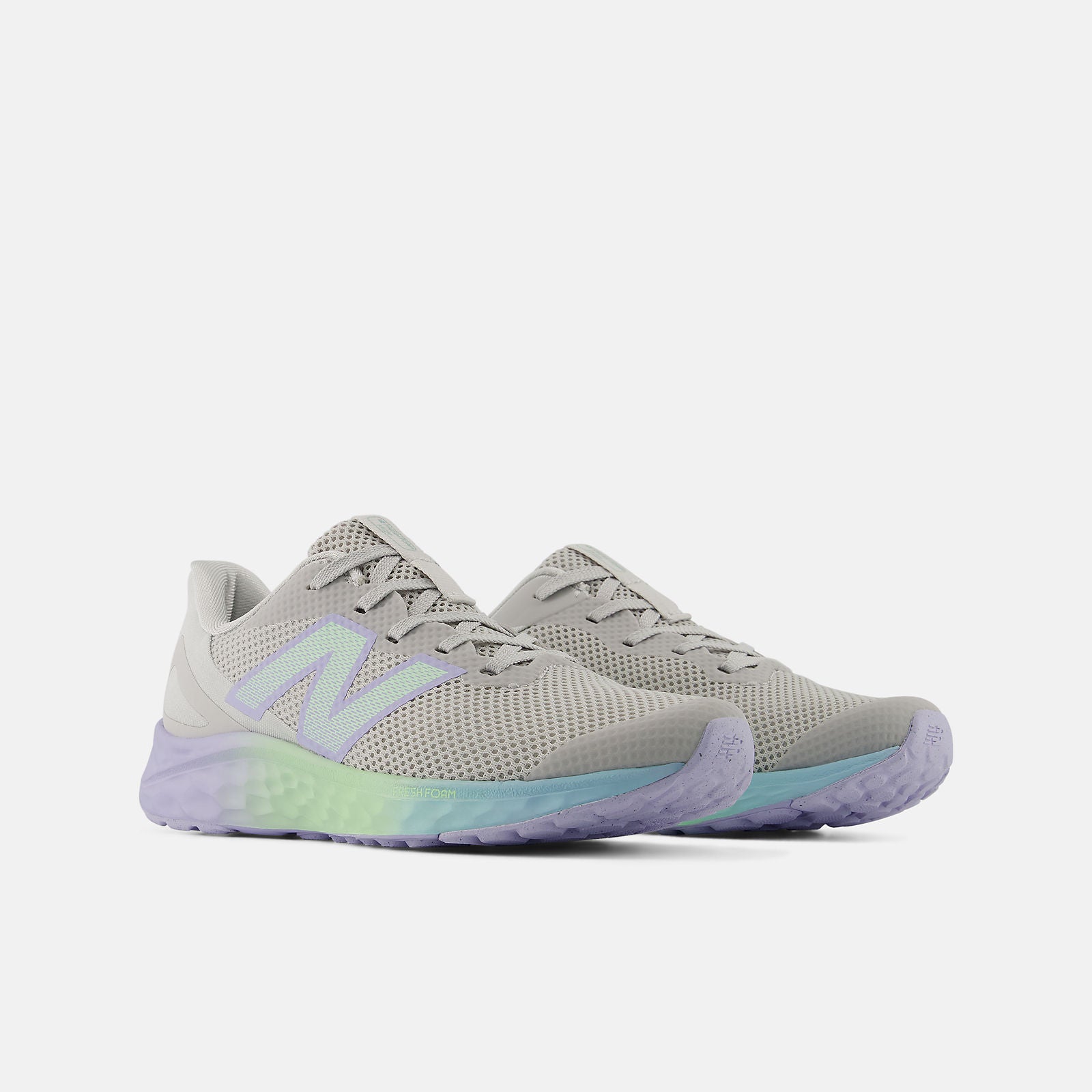 New Balance Kid's Fresh Foam Arishi V4 Gs Grey/Jade Running Shoes