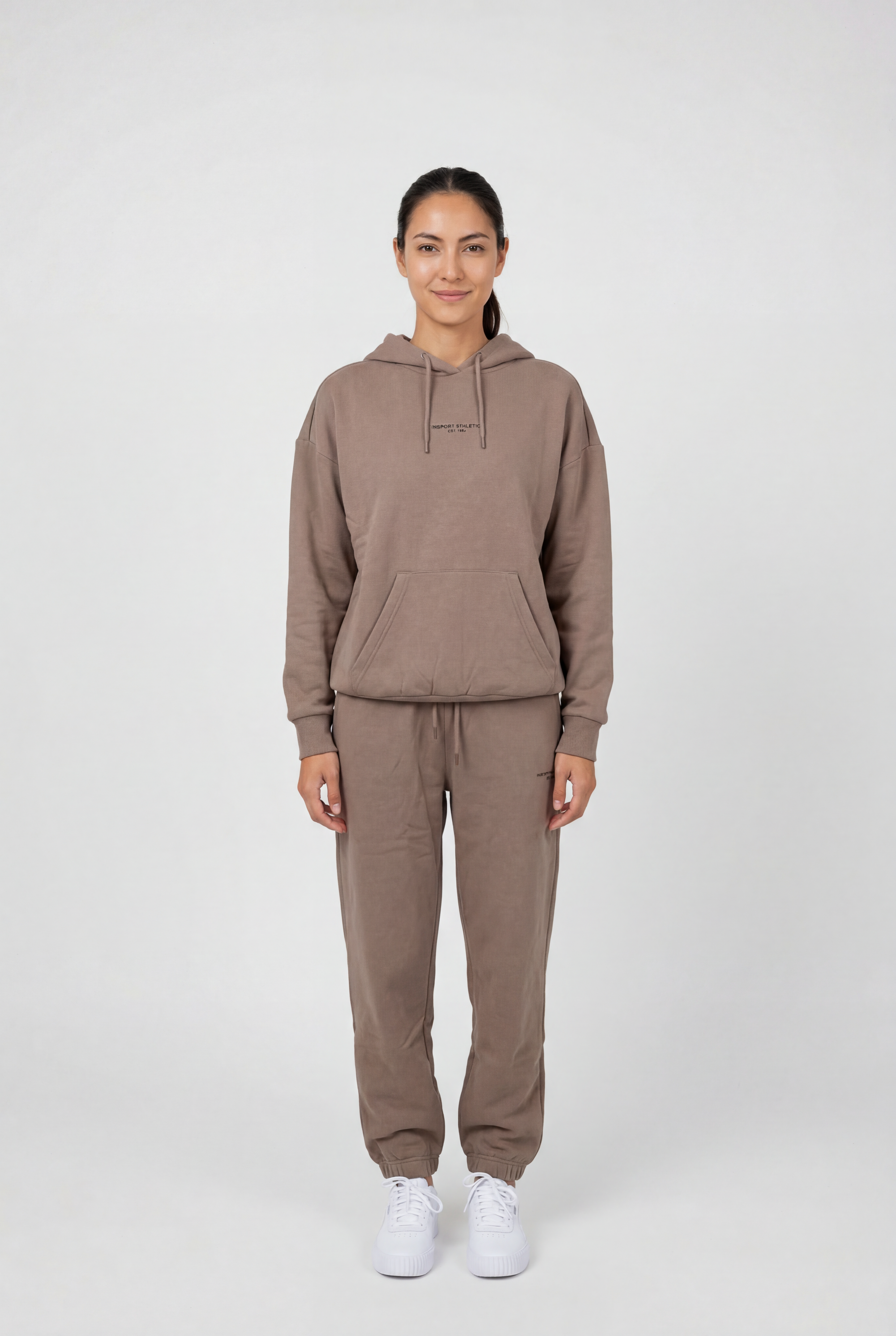 Insport Womens Mia Taupe Fleece Trackpants