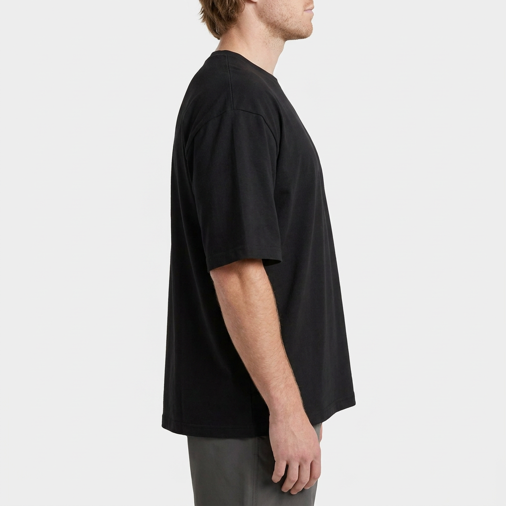 INSPORT mens Scuba tee in black, side close-up