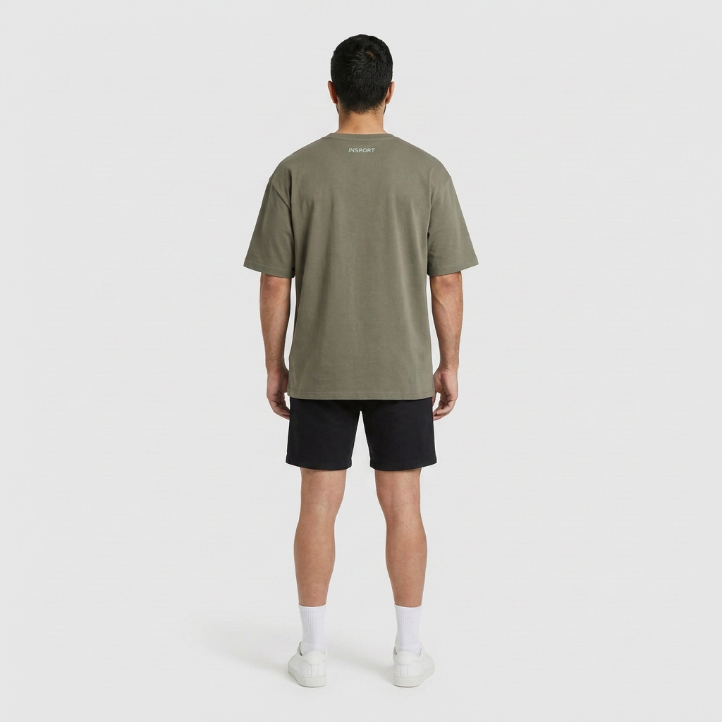 INSPORT mens Scuba tee in moss, back view