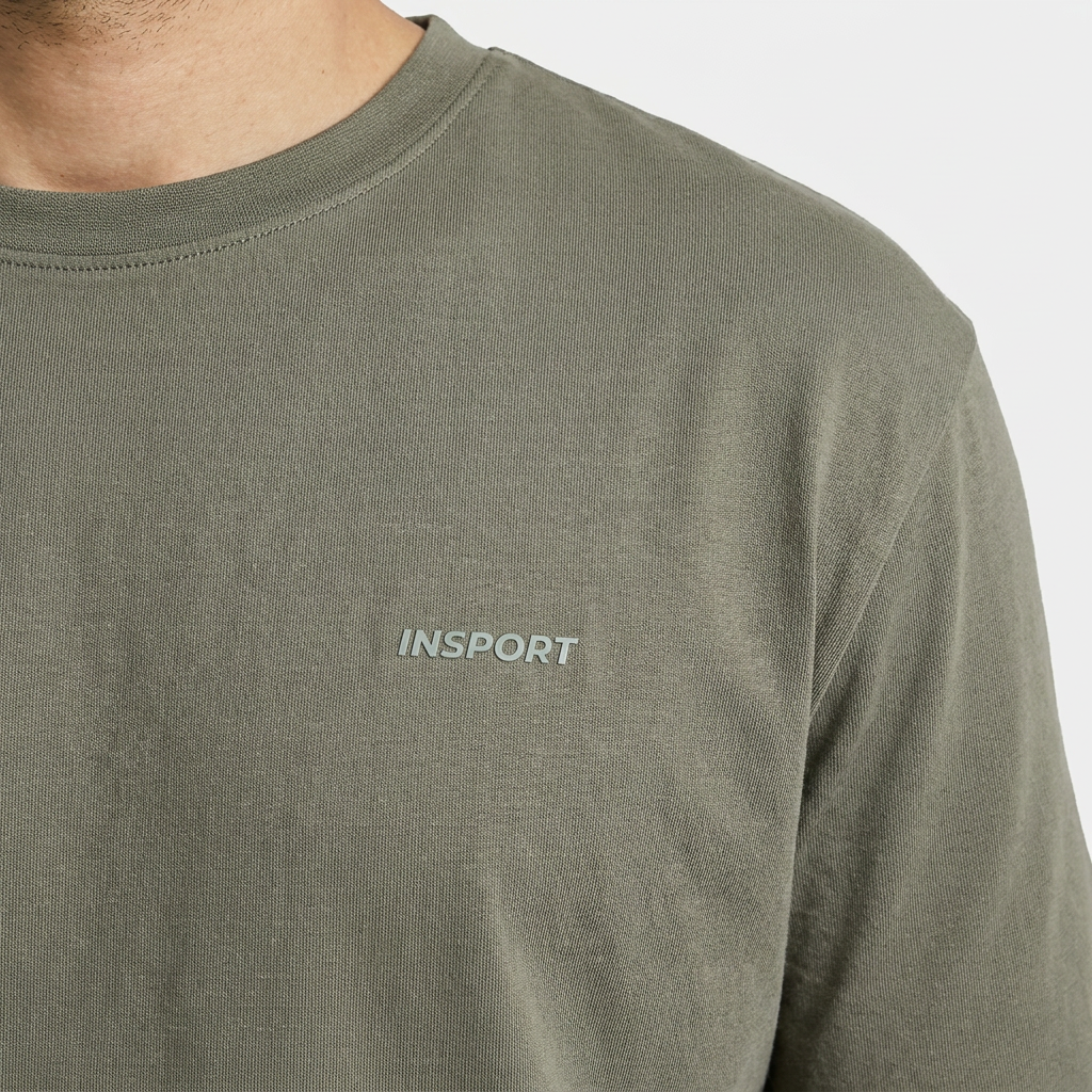 INSPORT mens Scuba tee in moss, chest logo detail
