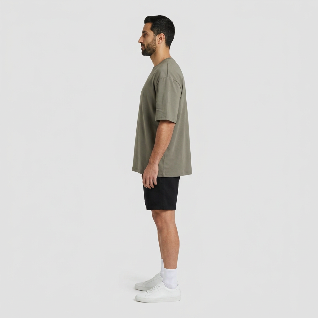 INSPORT mens Scuba tee in moss, side view