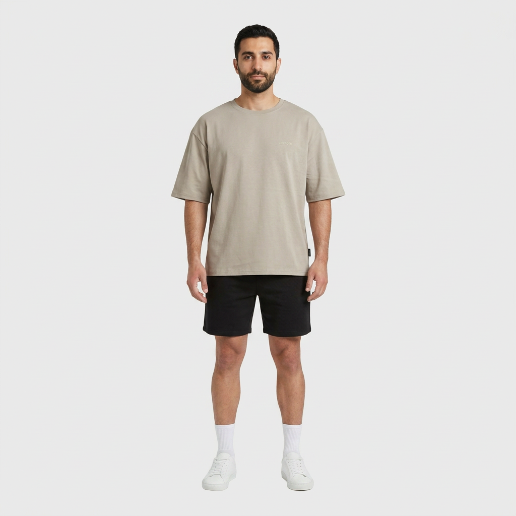 INSPORT mens Scuba tee in stone, front view