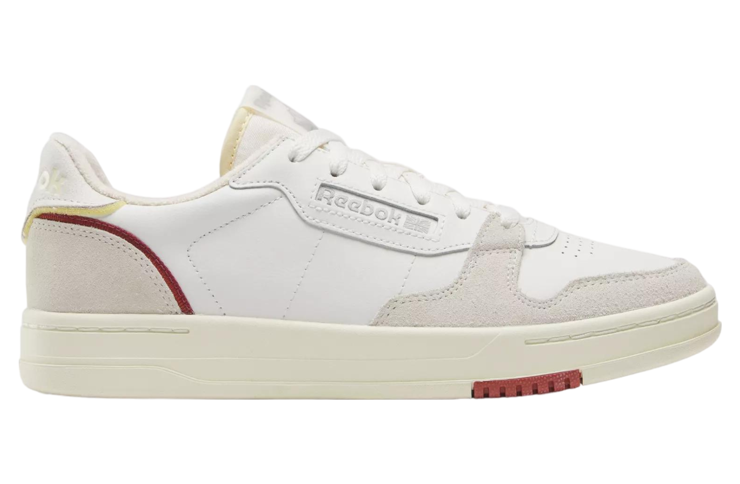 Reebok Men's Court Chalk/Red Sneaker Shoes