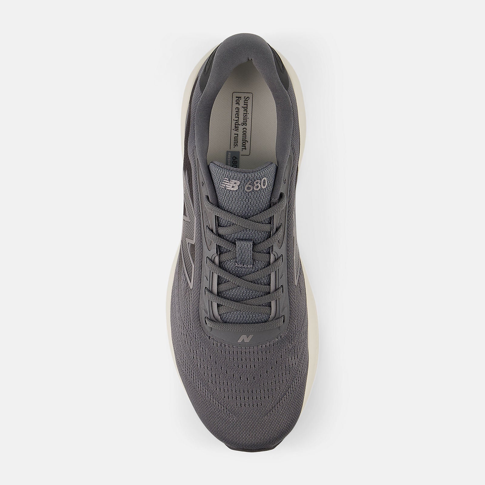 New Balance Men's Fresh Foam 680 V9 Grey/Black Running Shoes (Width 2e)