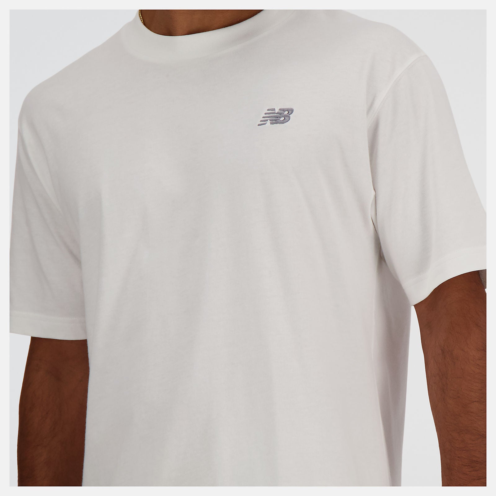 NEW BALANCE MEN'S SPORT ESSENTIALS COTTON WHITE TEE