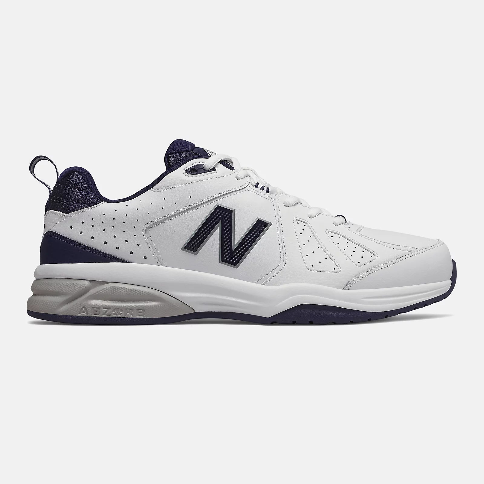 New Balance Men's 624v5 White/Navy Shoe (2e Wide)