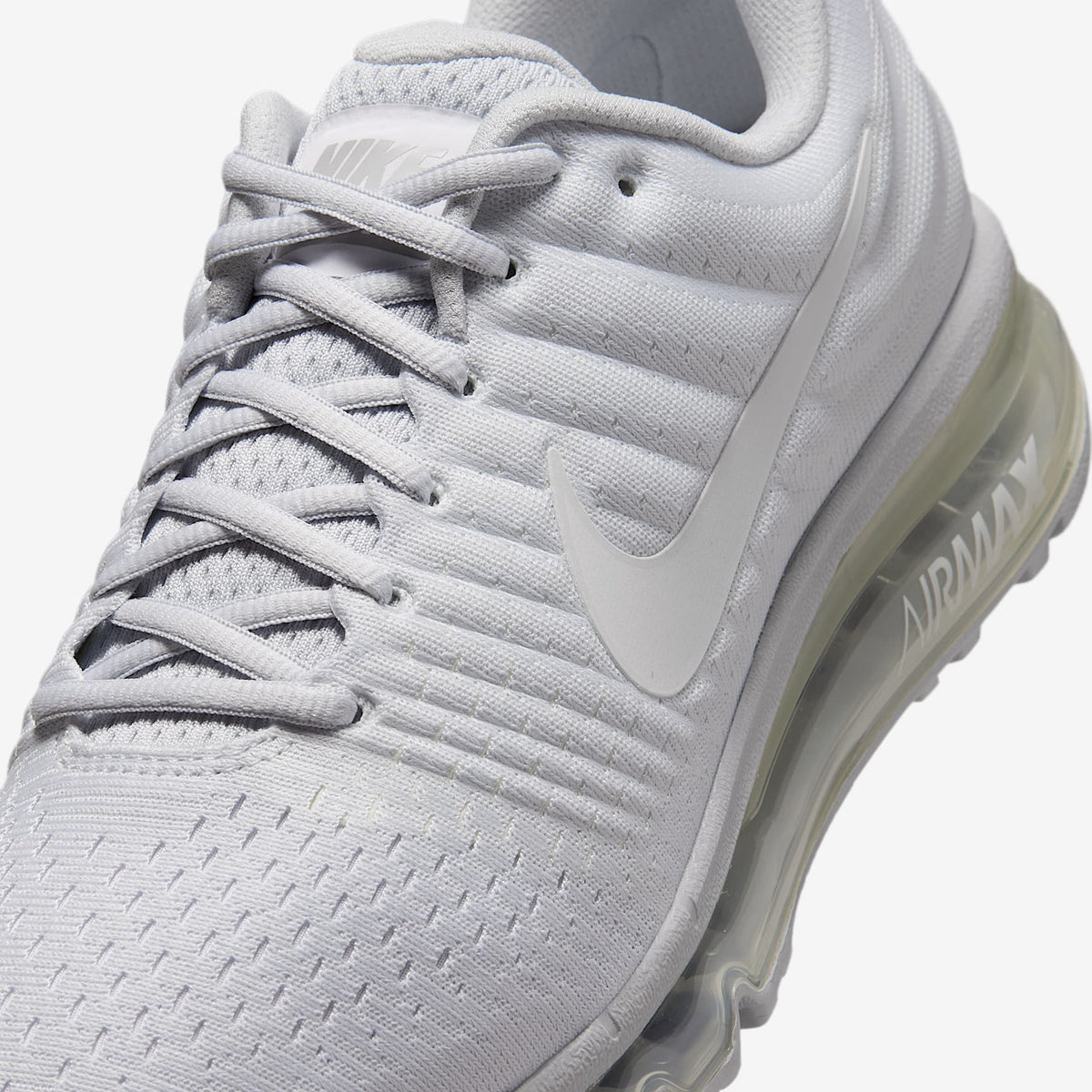 Nike Mens Air Max 2017 SE Pure Platinum/White upper detail