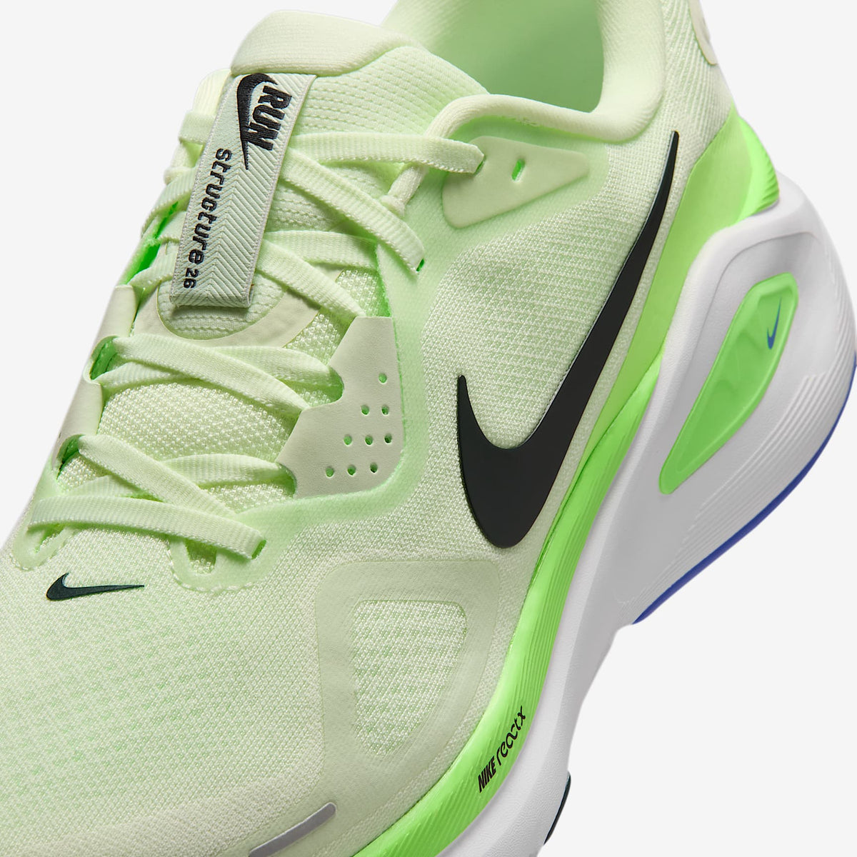 Nike Mens Structure 26 Volt Tint/Lime Blast upper detail