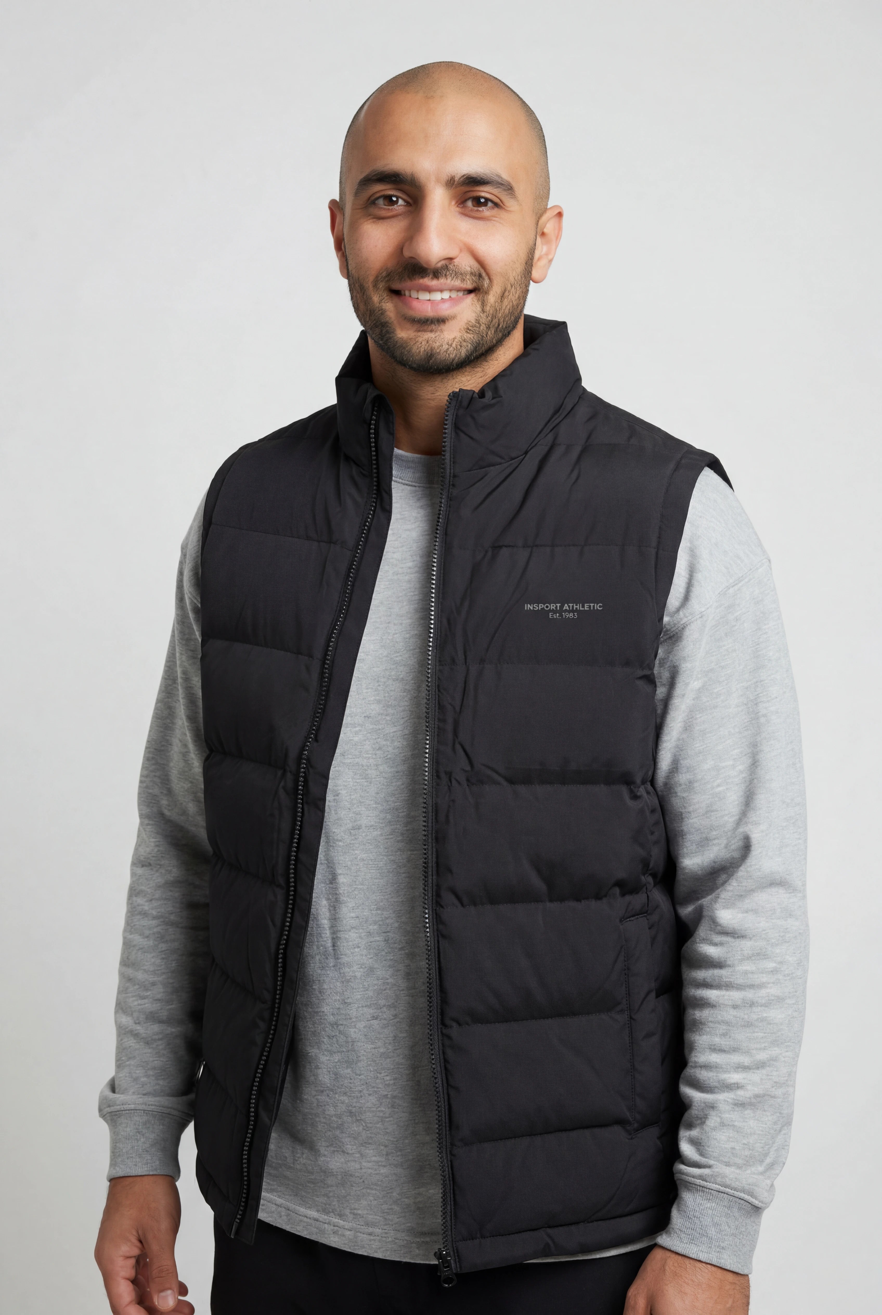 Insport Mens Black Puffer Vest