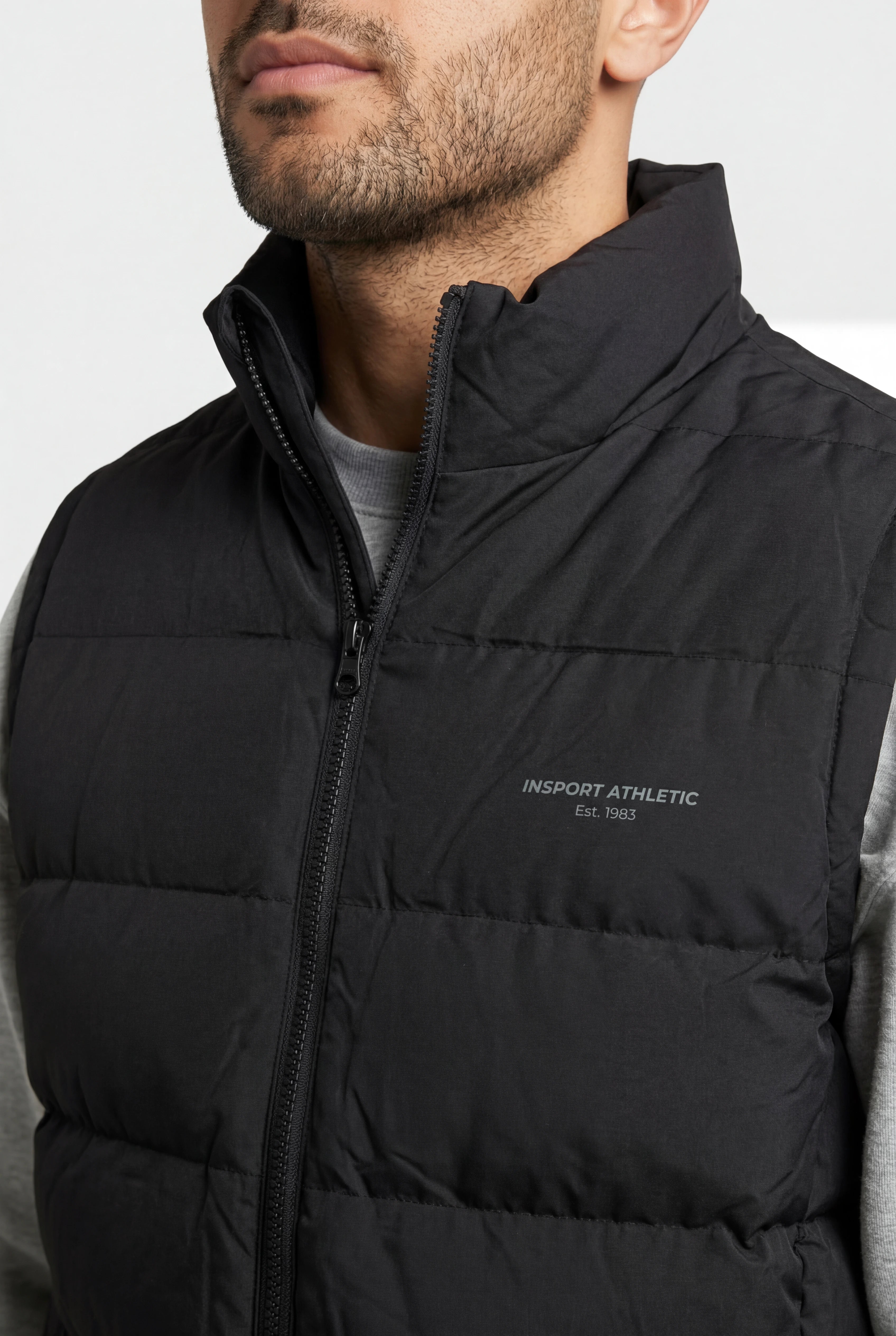 Insport Mens Black Puffer Vest