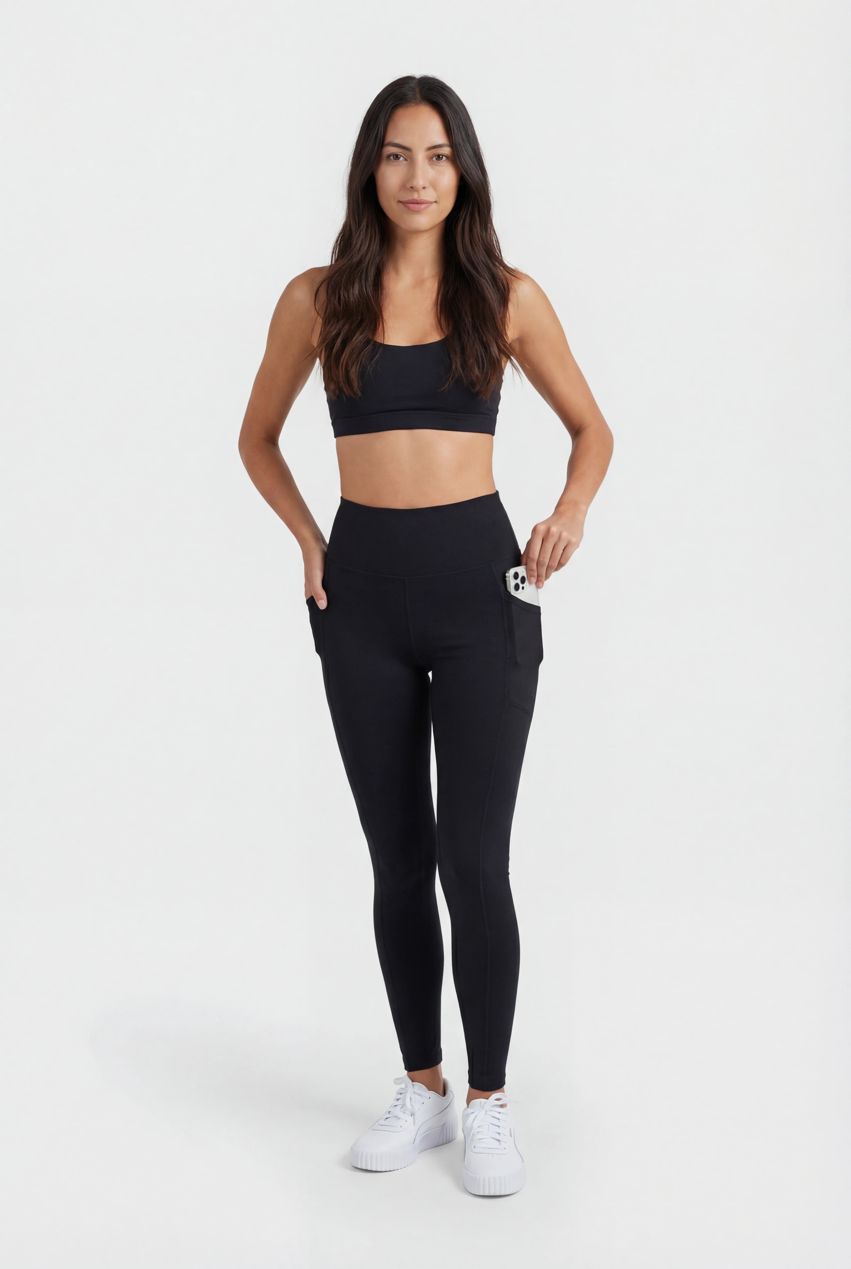 Insport Womens Black Pocket Tights