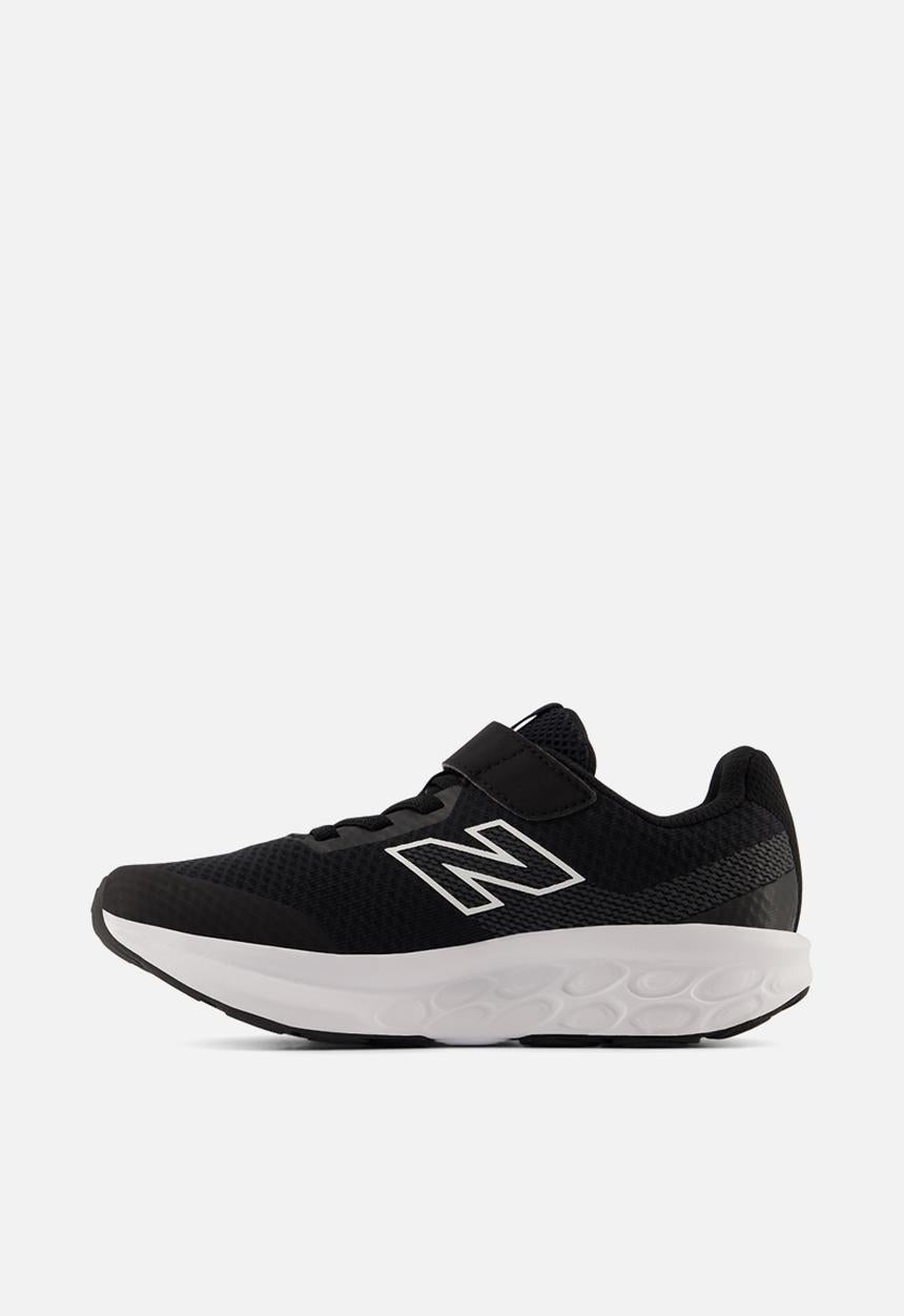 NEW BALANCE KID'S HOOK N' LOOP 520 BLACK/WHITE RUNNING SHOES