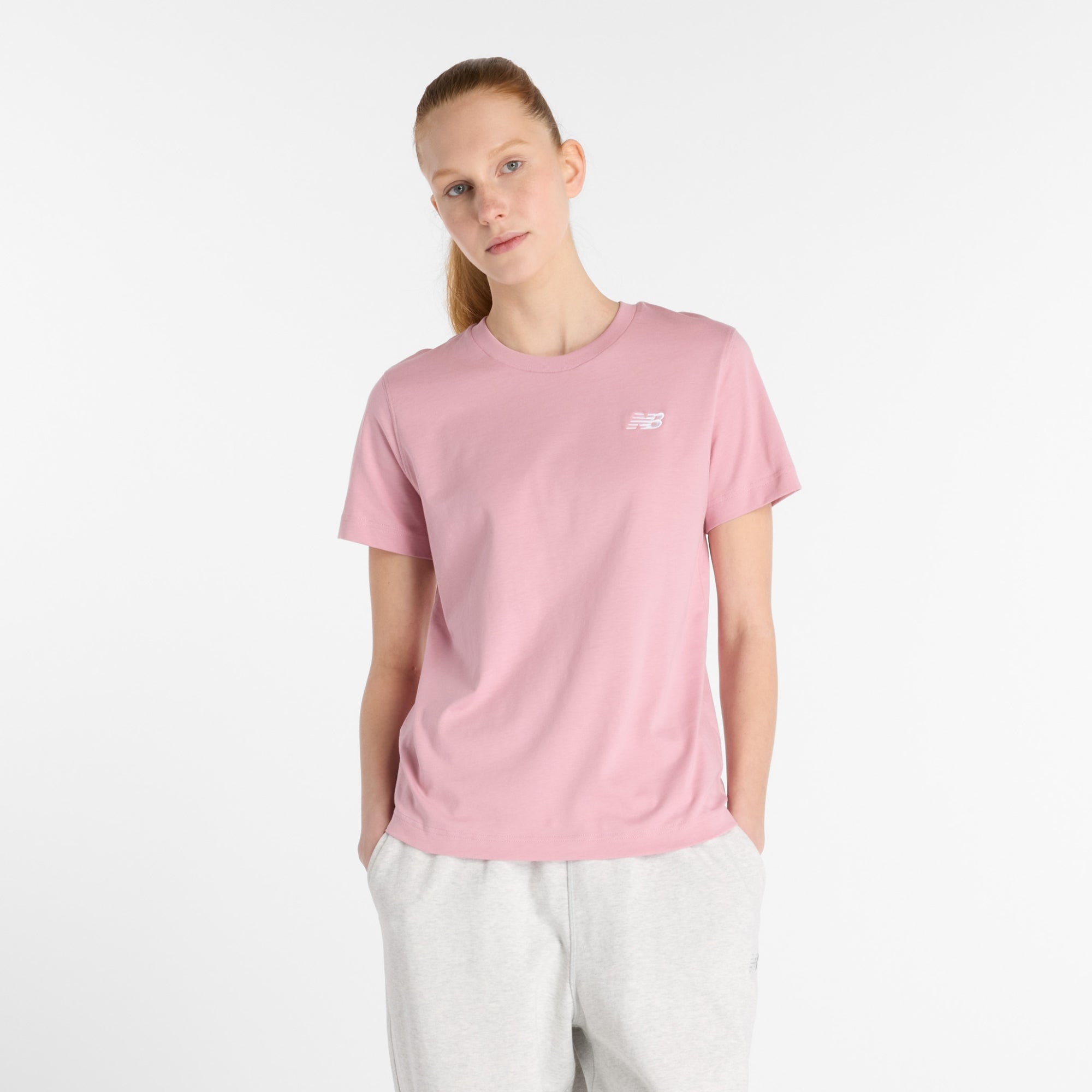 New Balance Women's Sport Essentials Pink Tee