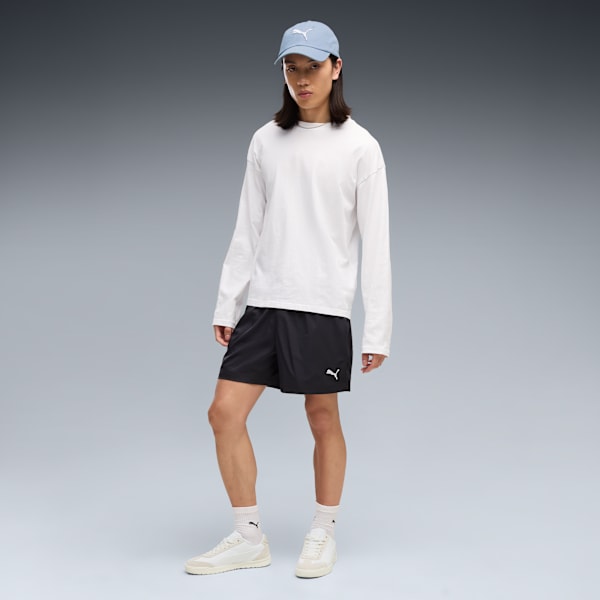 PUMA MEN'S ESSENTIALS WOVEN 5" NAVY SHORTS