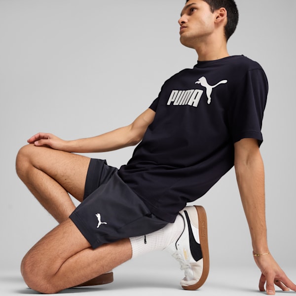 PUMA MEN'S ESSENTIALS WOVEN 5" NAVY SHORTS