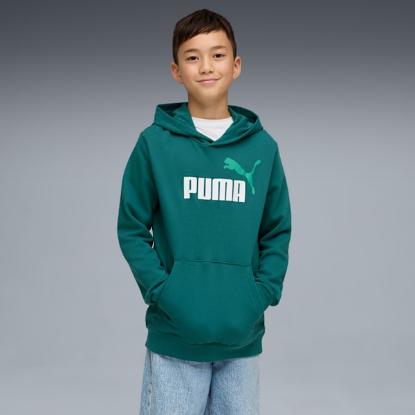 Puma Kid's Essentials 2 Colour No. 1 Logo Emerald Ice Hoodie