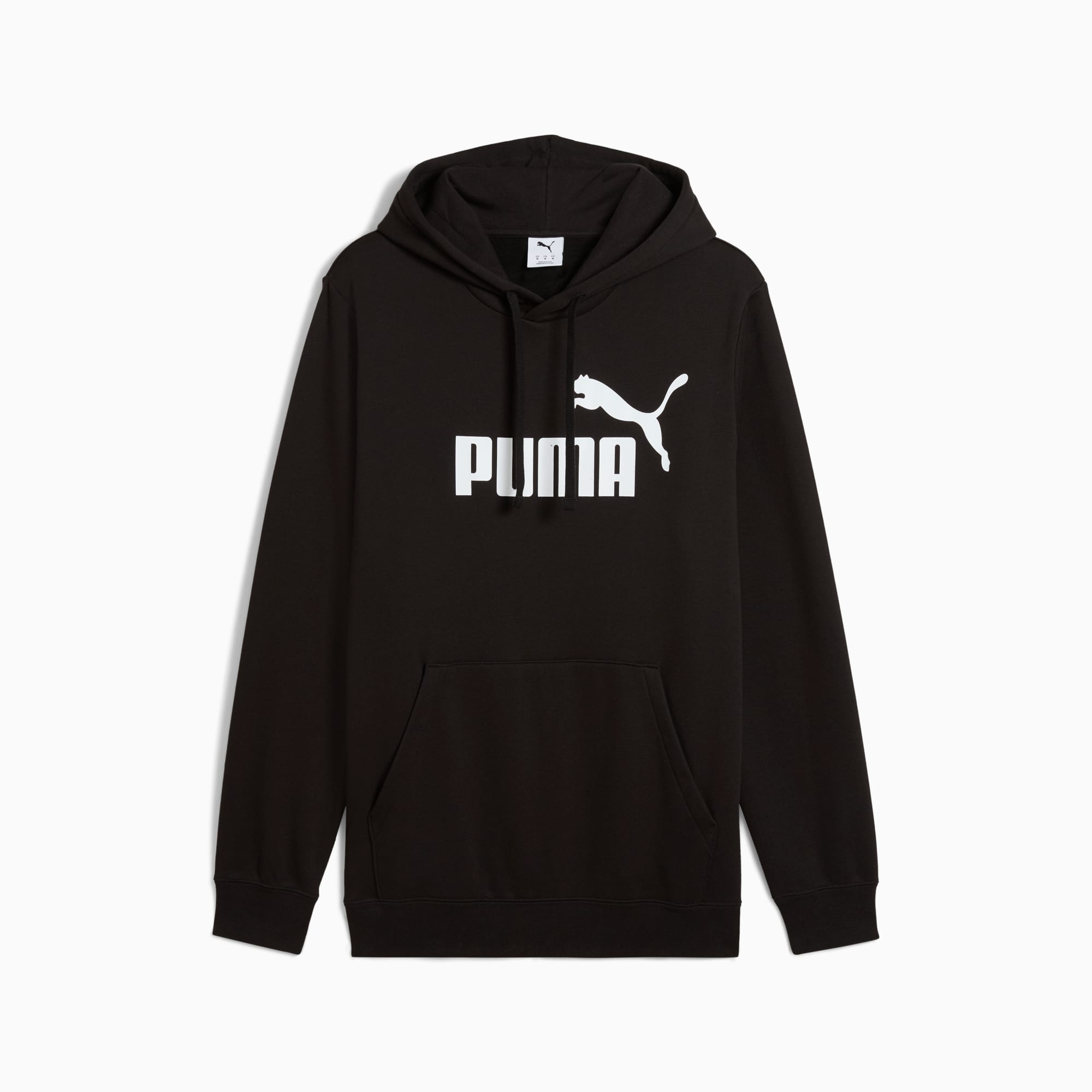 PUMA MEN'S ESSENTIALS NO. 1 LOGO FLEECE BLACK HOODIE
